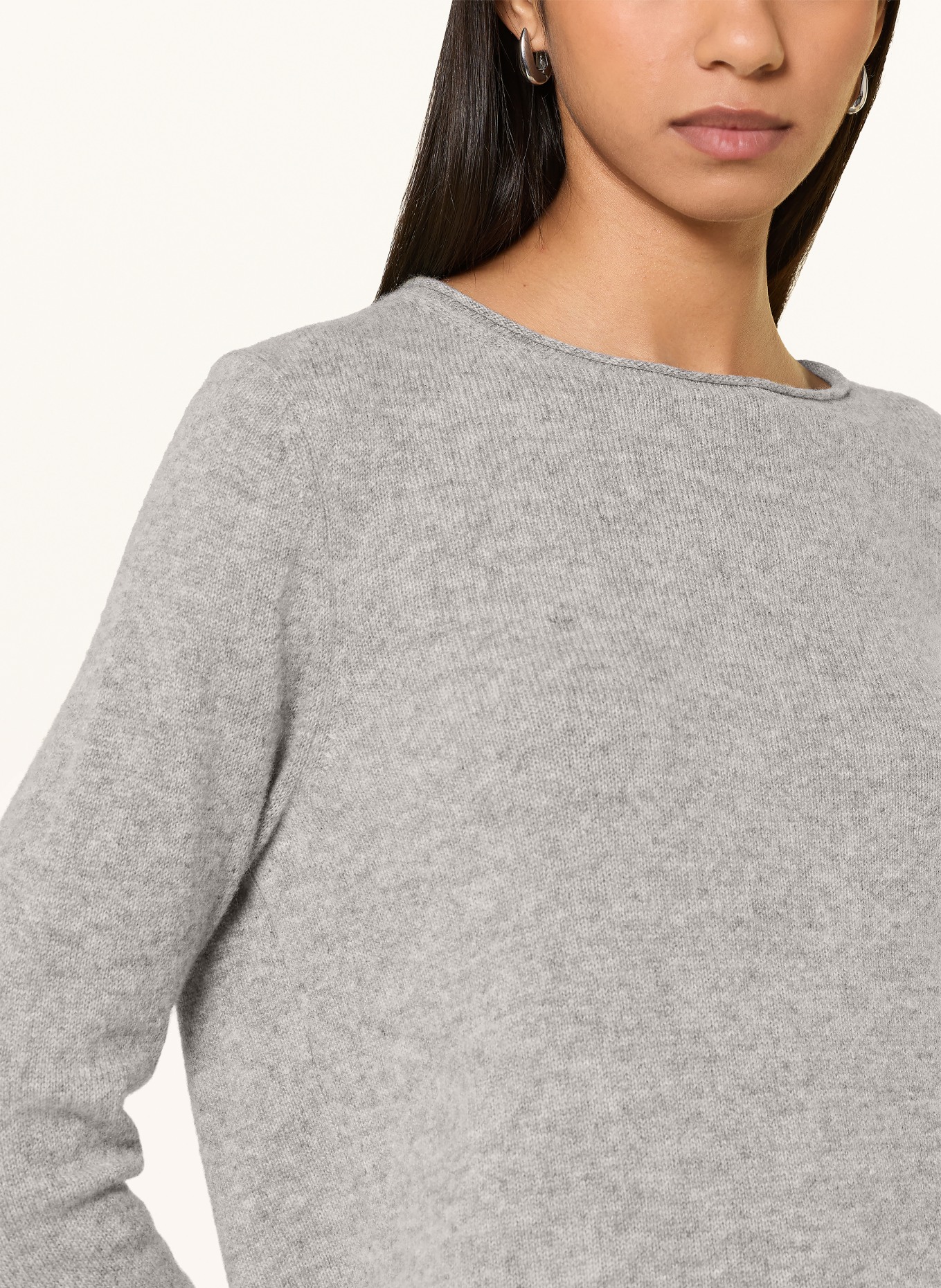 darling harbour Cashmere-Pullover: GREY MELANGE