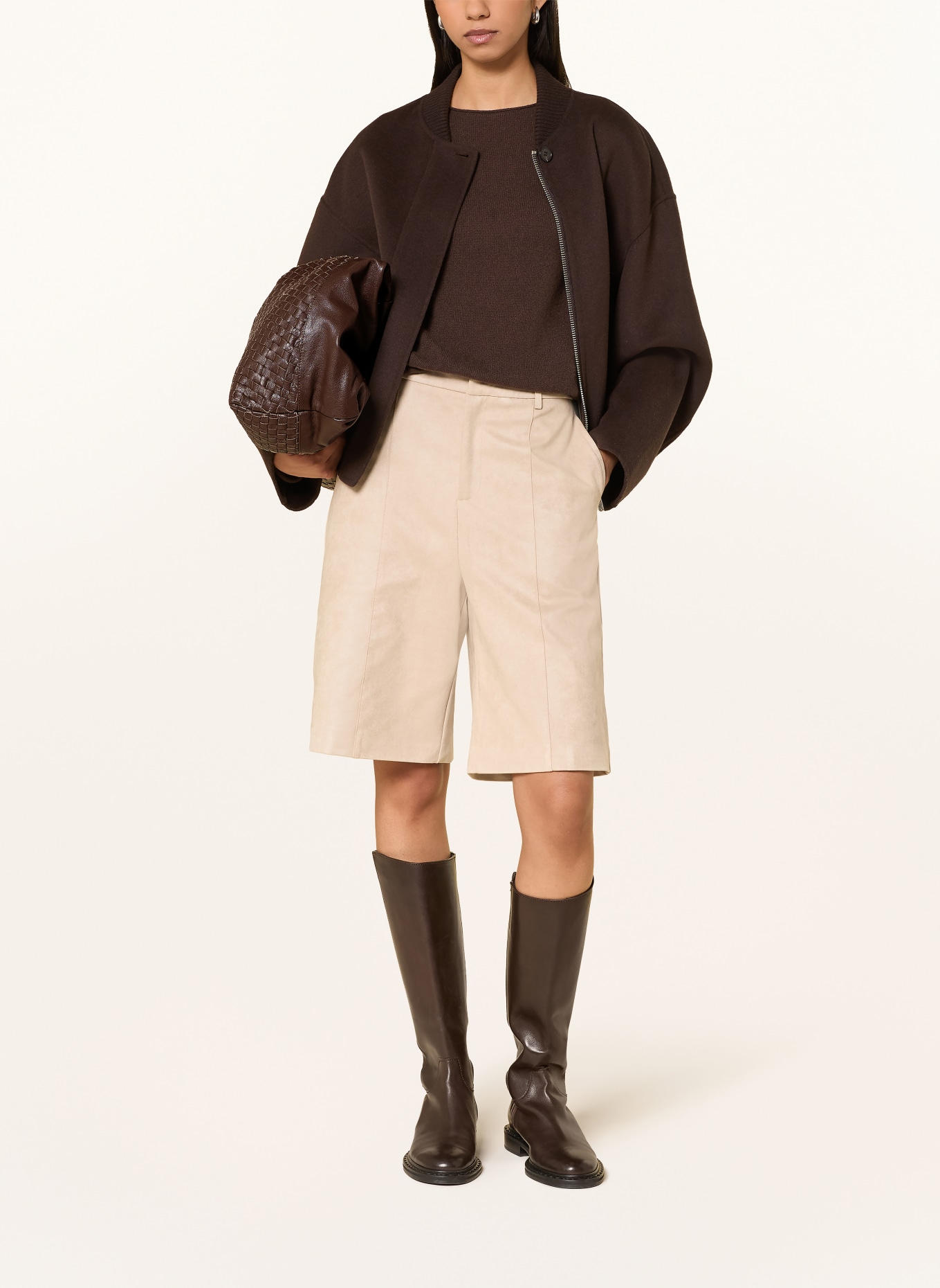 darling harbour Sweter z kaszmiru: DARK BROWN