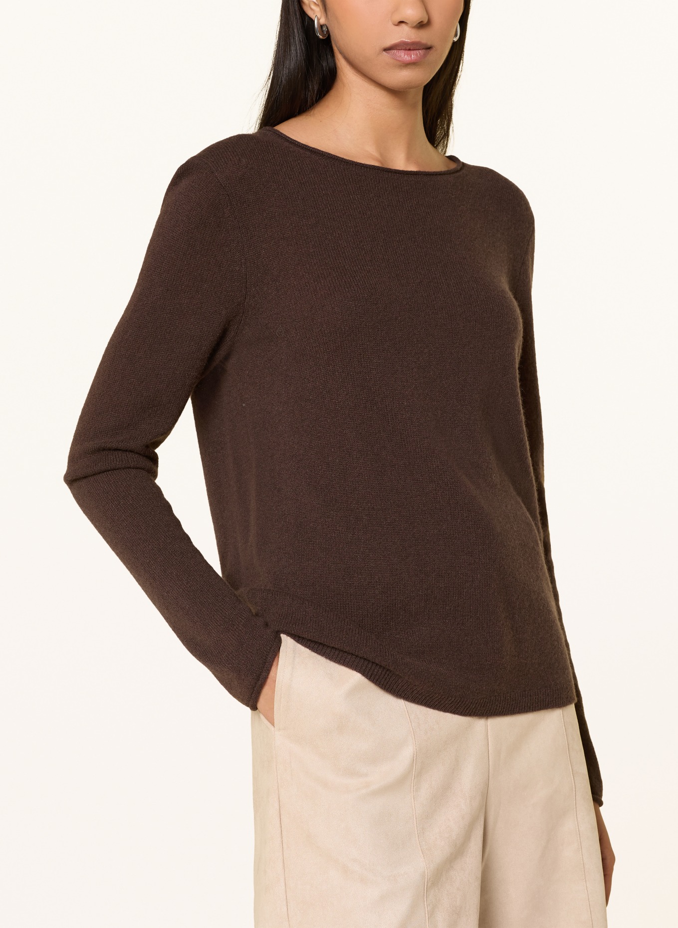 darling harbour Sweter z kaszmiru: DARK BROWN