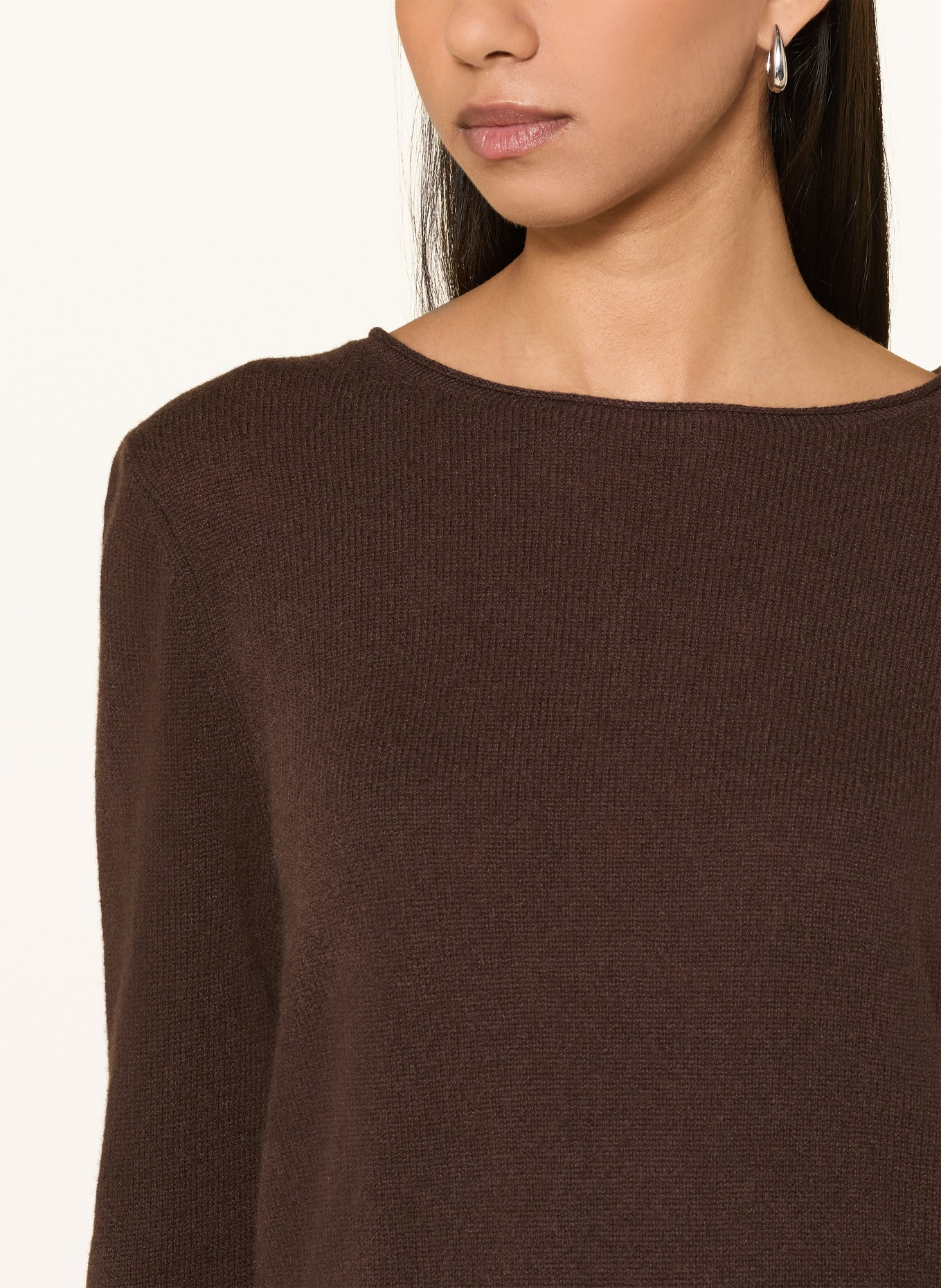darling harbour Sweter z kaszmiru: DARK BROWN