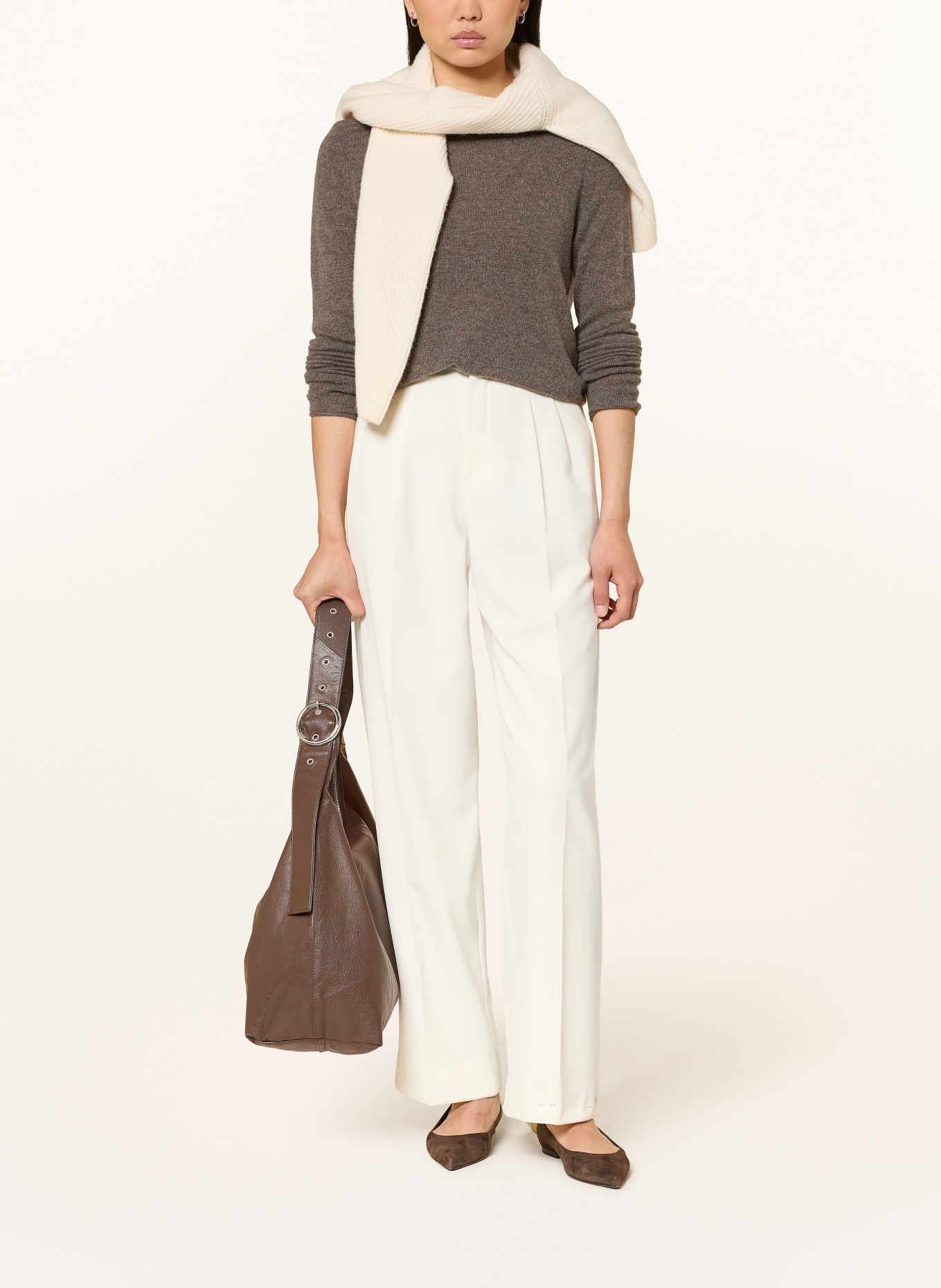 darling harbour Cashmere-Pullover: truffle melange