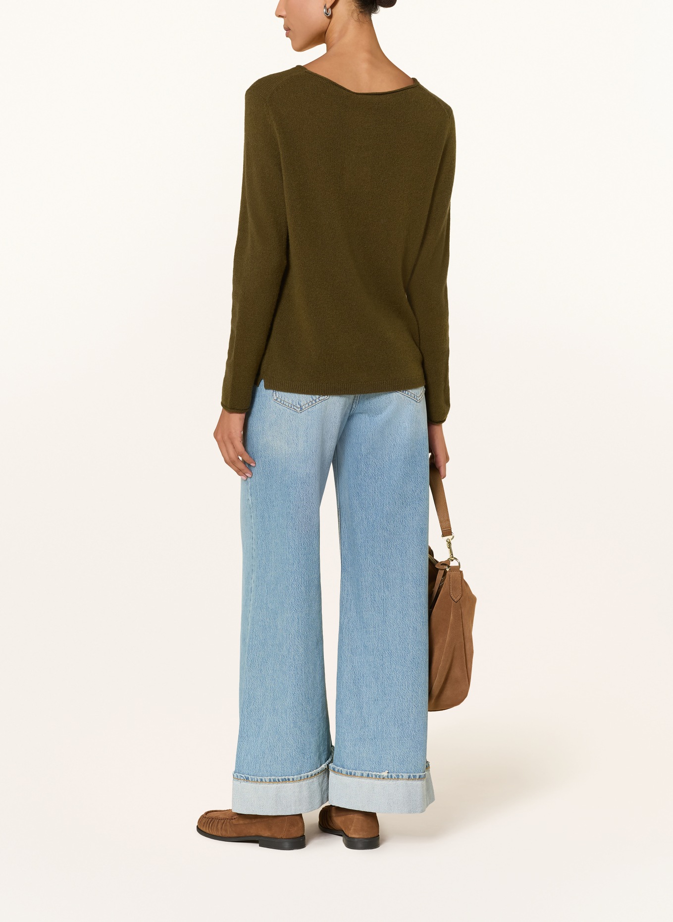 darling harbour Cashmere sweater: OLIVE