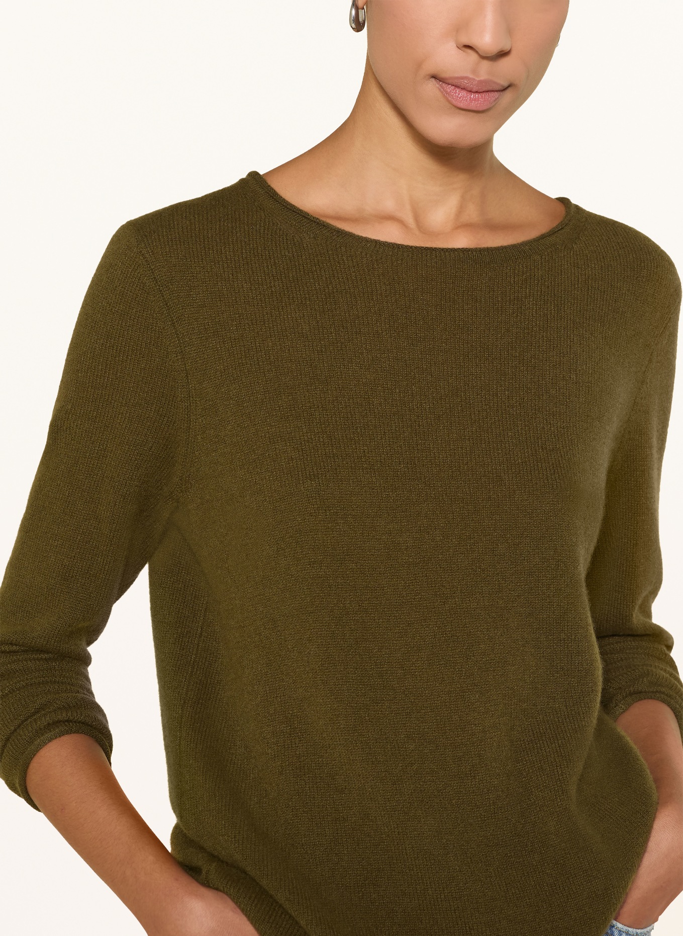 darling harbour Cashmere sweater: OLIVE