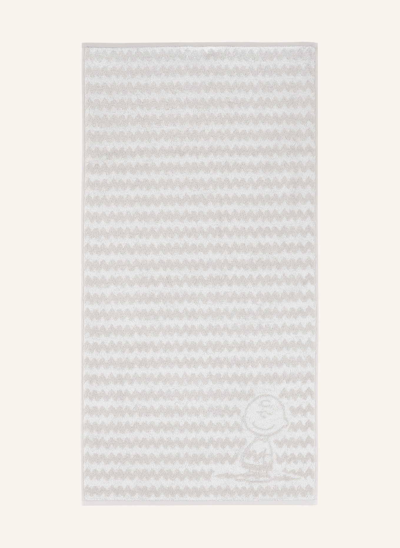 VOSSEN Handtuch CHARLIE BROWN: CREME / GRAU