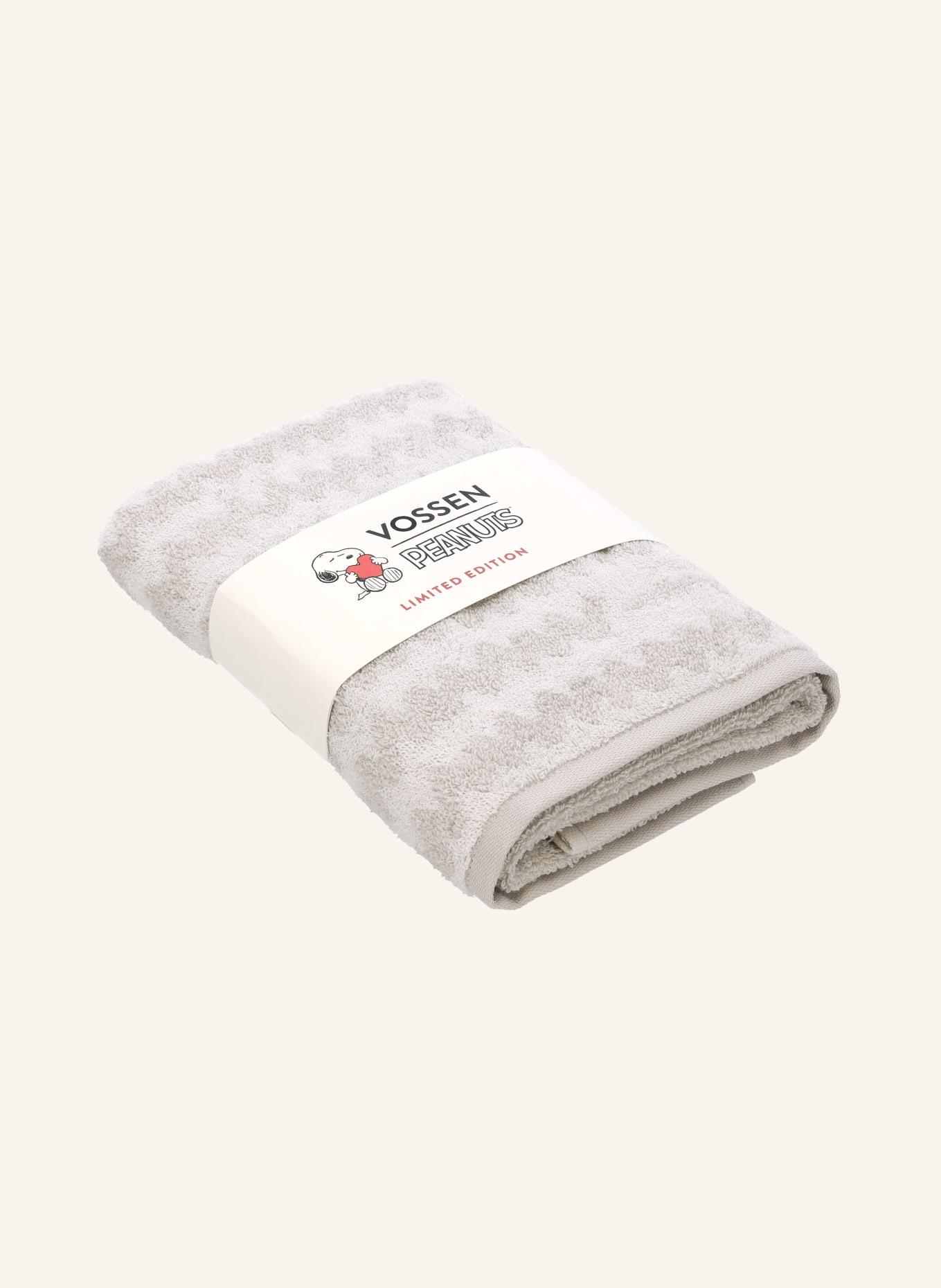 VOSSEN Handtuch CHARLIE BROWN: CREME / GRAU