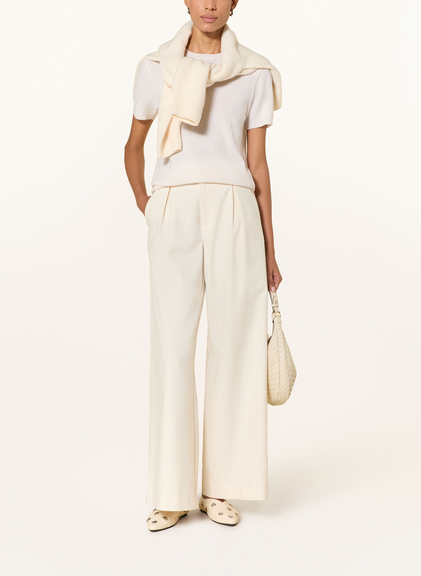 darling harbour Cashmere knit sweater: CREME