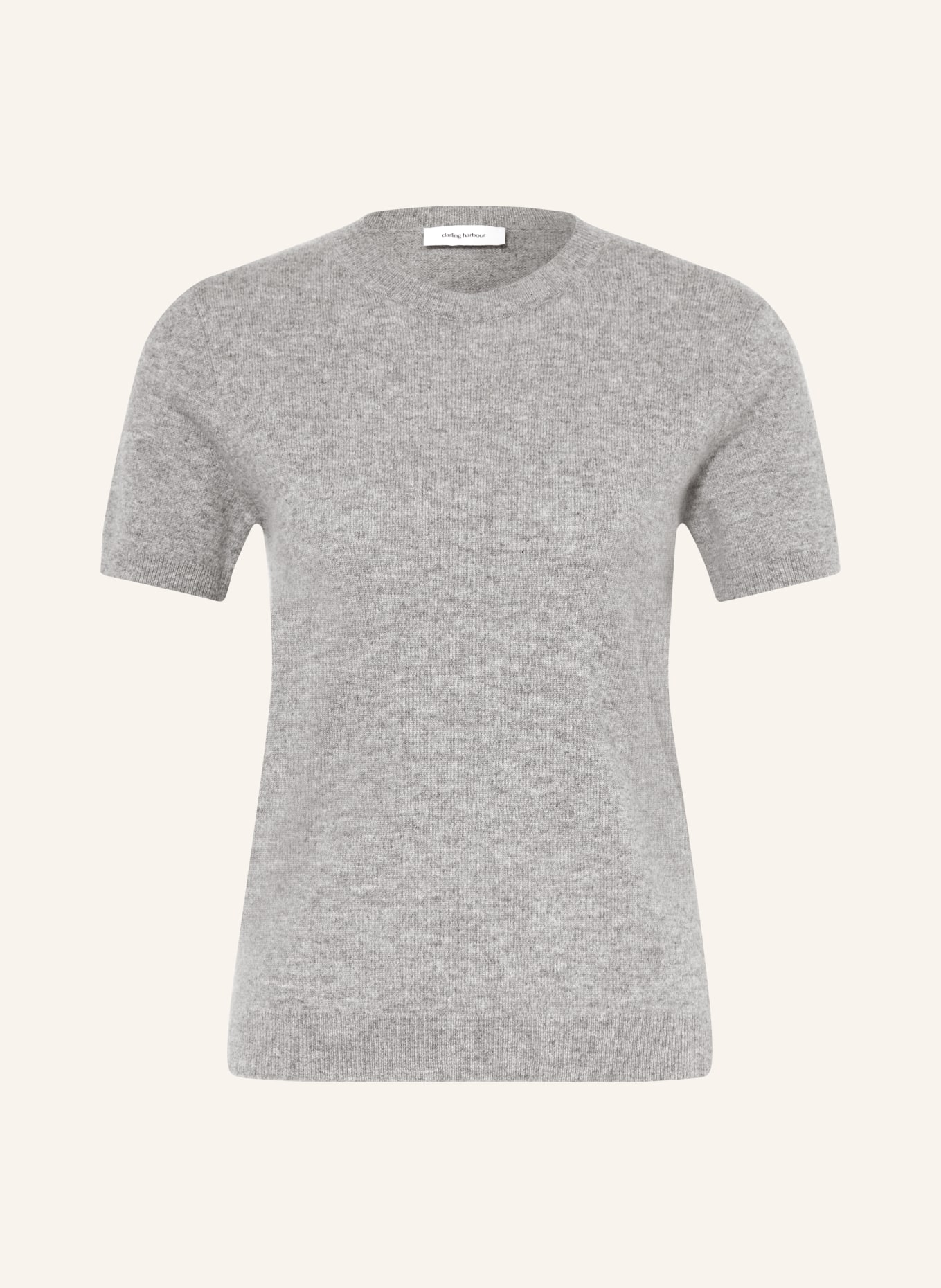 darling harbour Cashmere knit sweater: GREY MELANGE