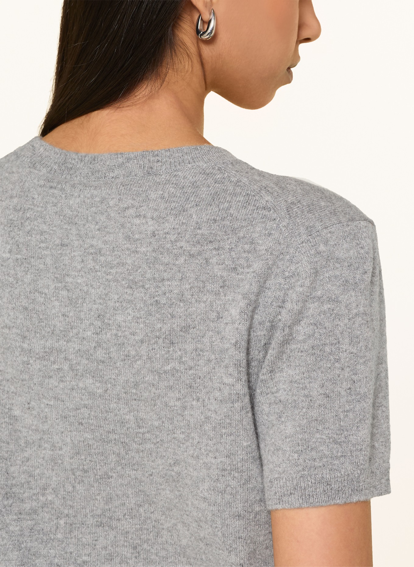 darling harbour Cashmere knit sweater: GREY MELANGE
