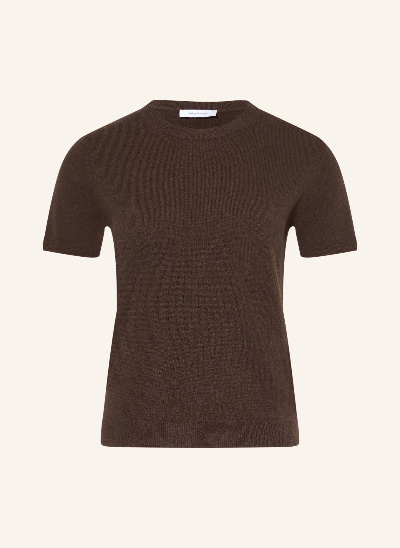 darling harbour Cashmere knit sweater: DARK BROWN