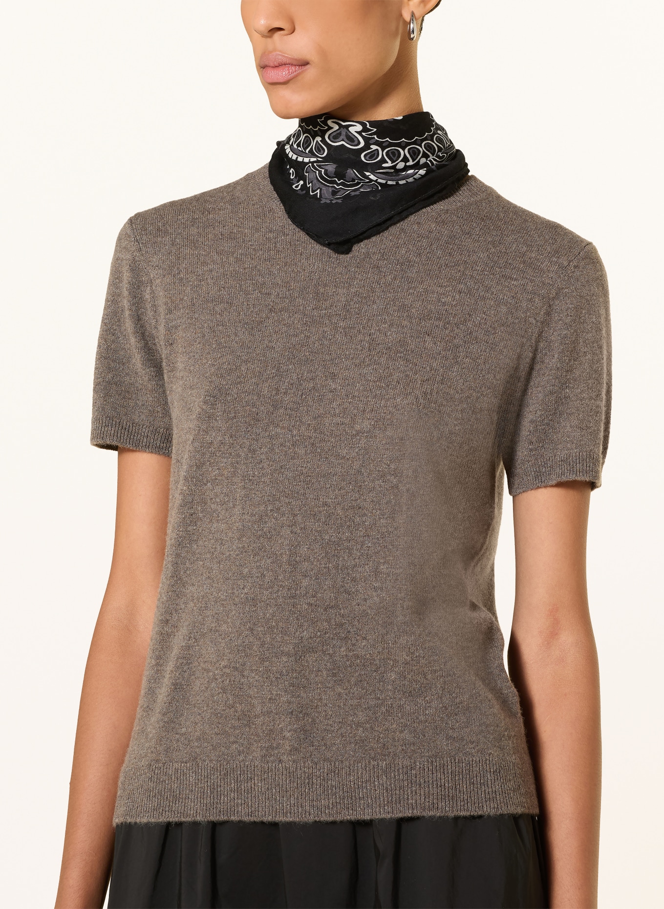 darling harbour Strickshirt aus Cashmere: truffle melange