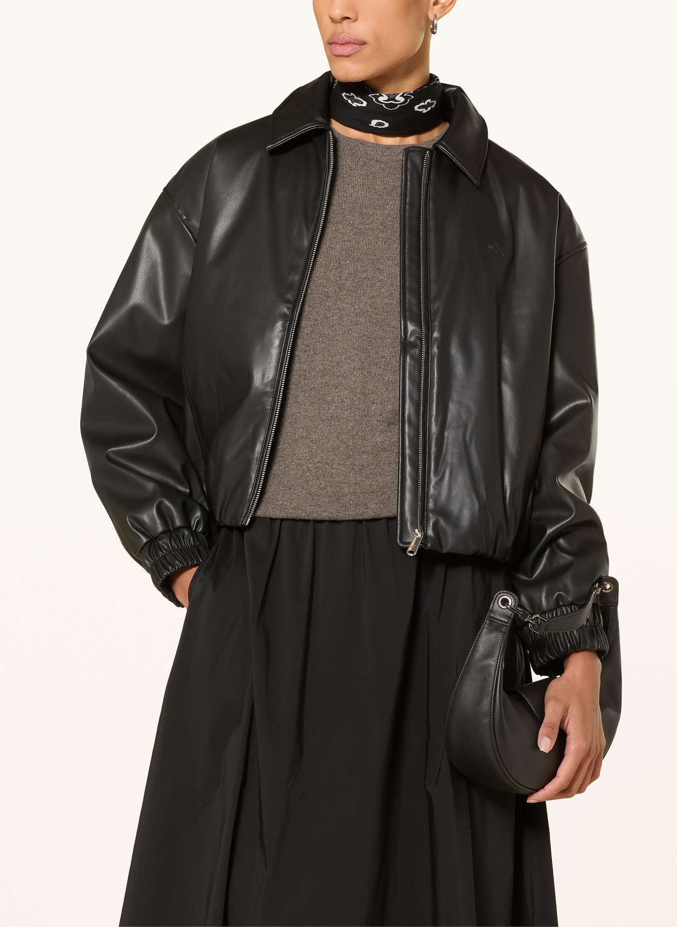 darling harbour Strickshirt aus Cashmere: truffle melange