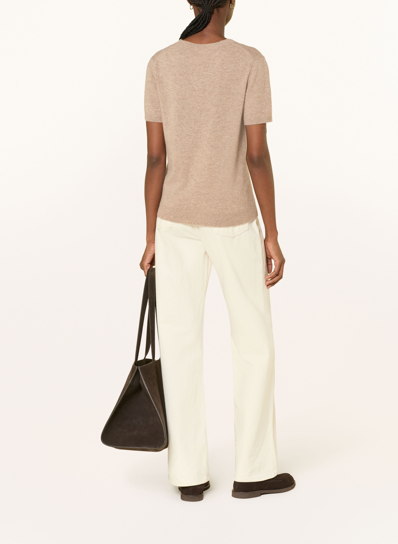 darling harbour Strickshirt aus Cashmere: GREIGE MELANGE