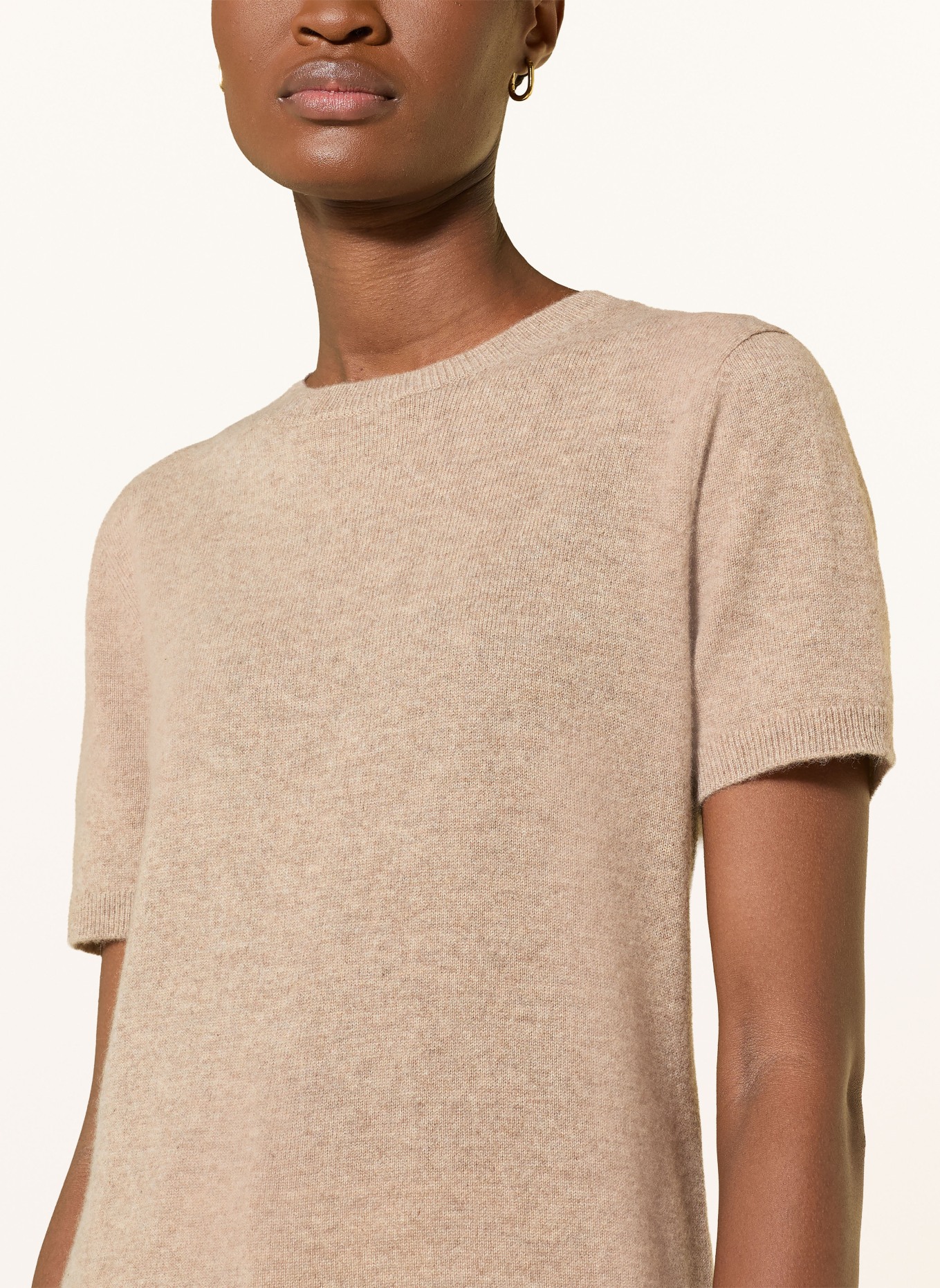 darling harbour Strickshirt aus Cashmere: GREIGE MELANGE