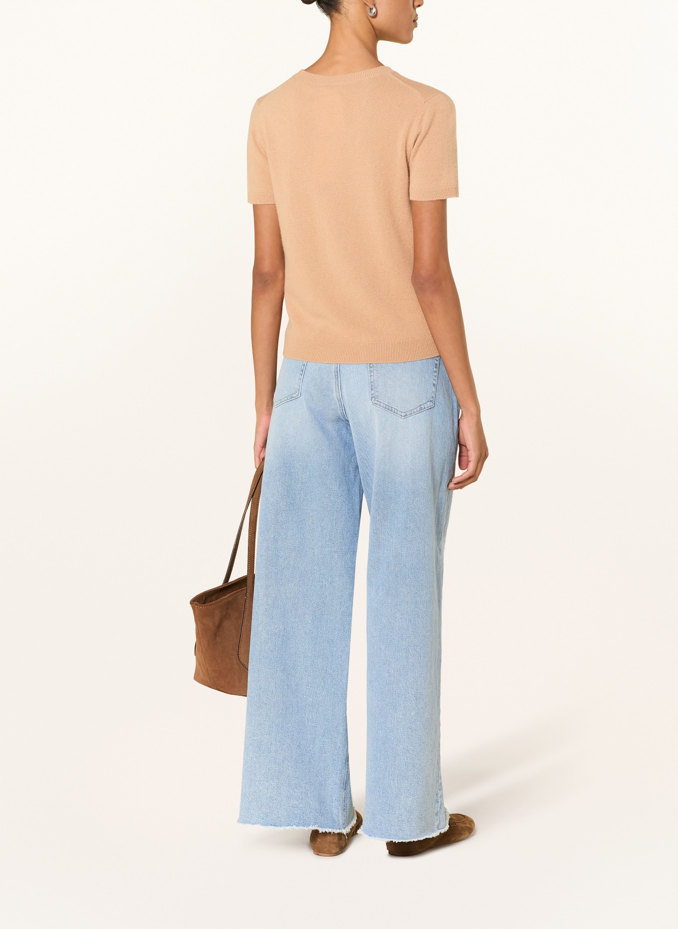 darling harbour Cashmere knit sweater: CAMEL