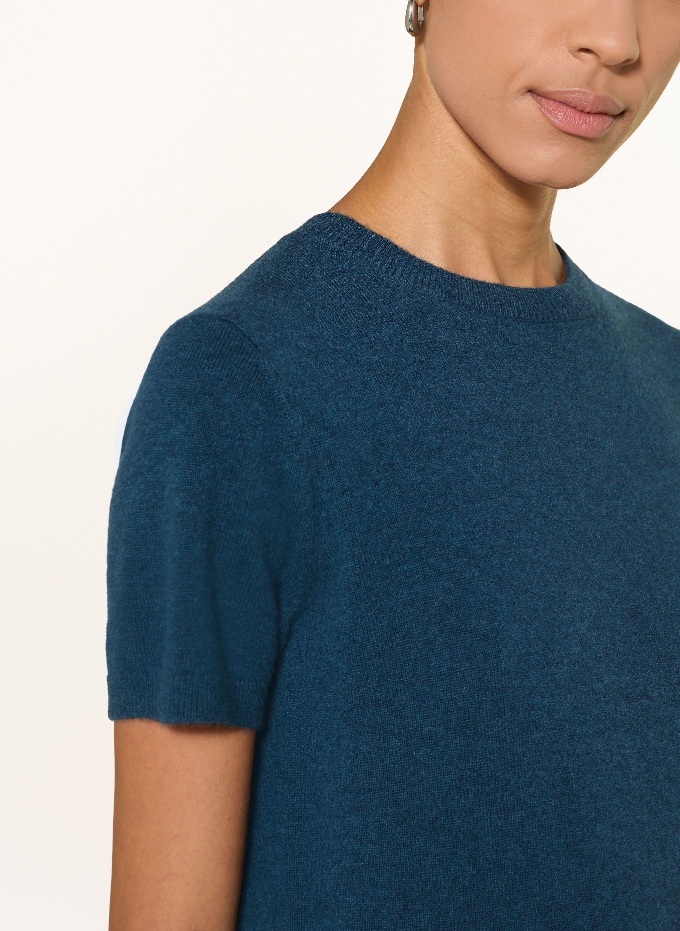 darling harbour Strickshirt aus Cashmere: petrol melange