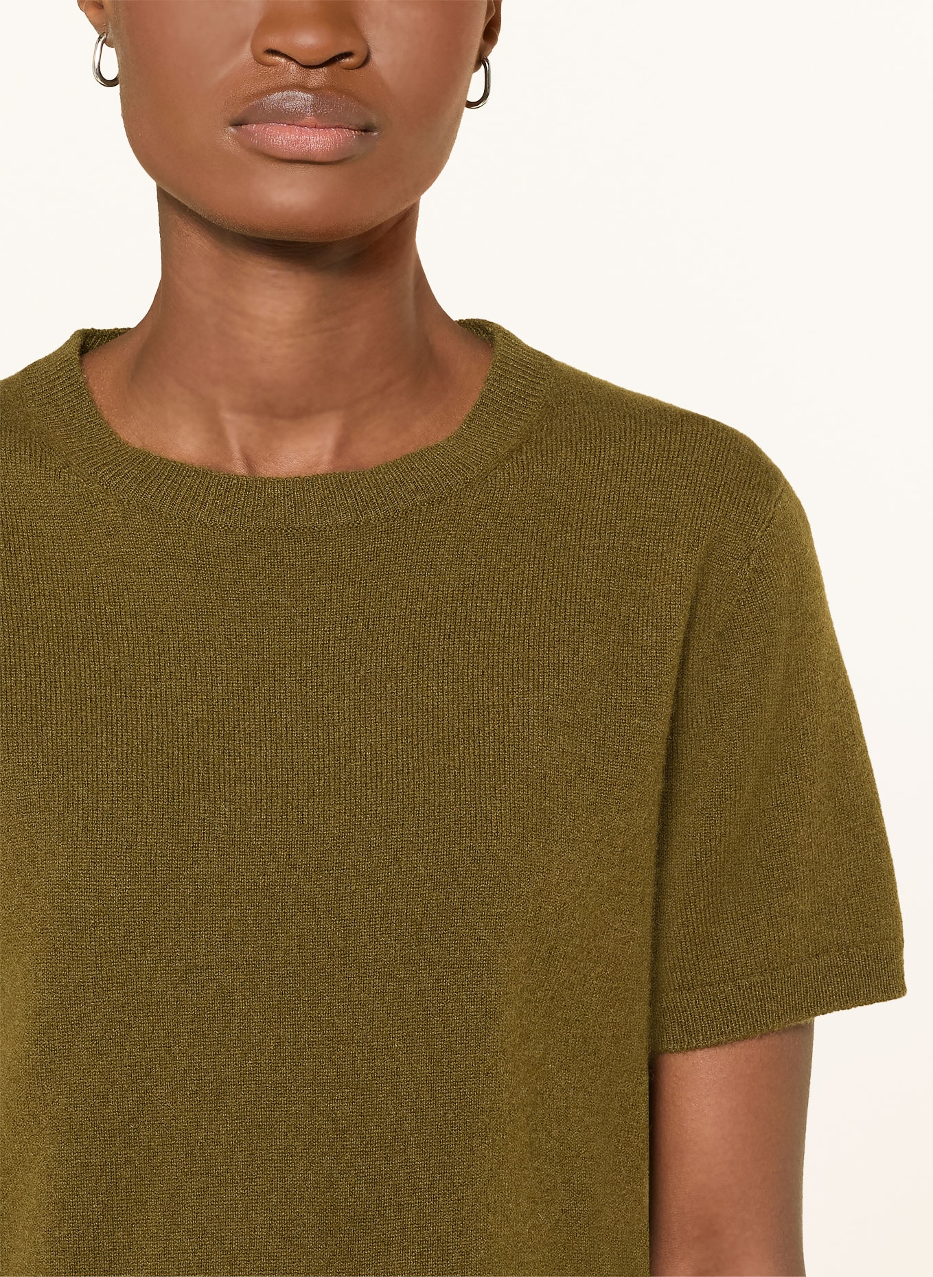 darling harbour Strickshirt aus Cashmere: OLIVE