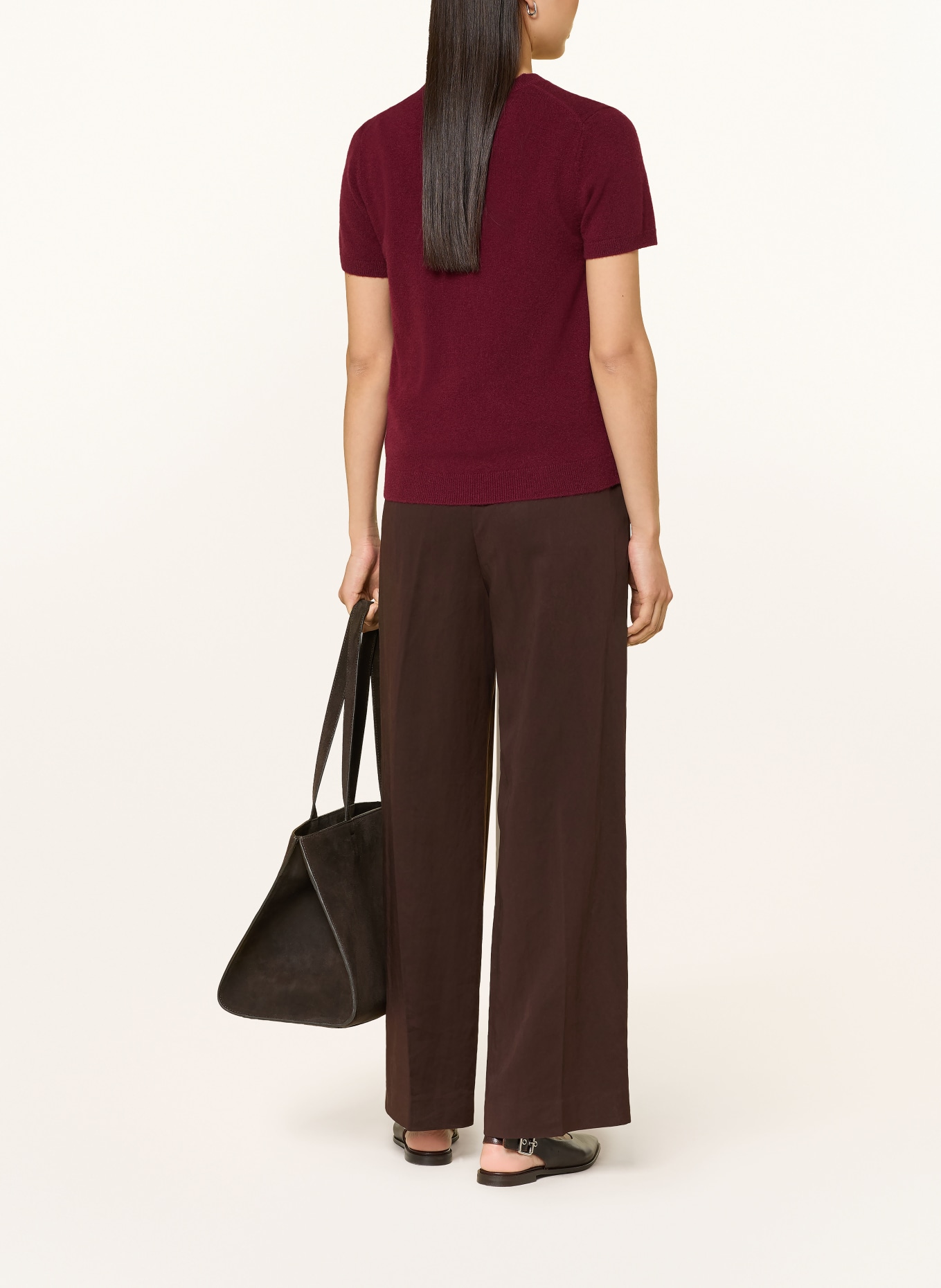 darling harbour Cashmere knit sweater: BORDEAUX