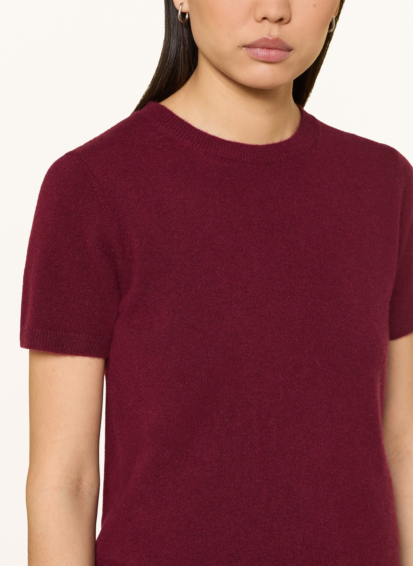 darling harbour Cashmere knit sweater: BORDEAUX