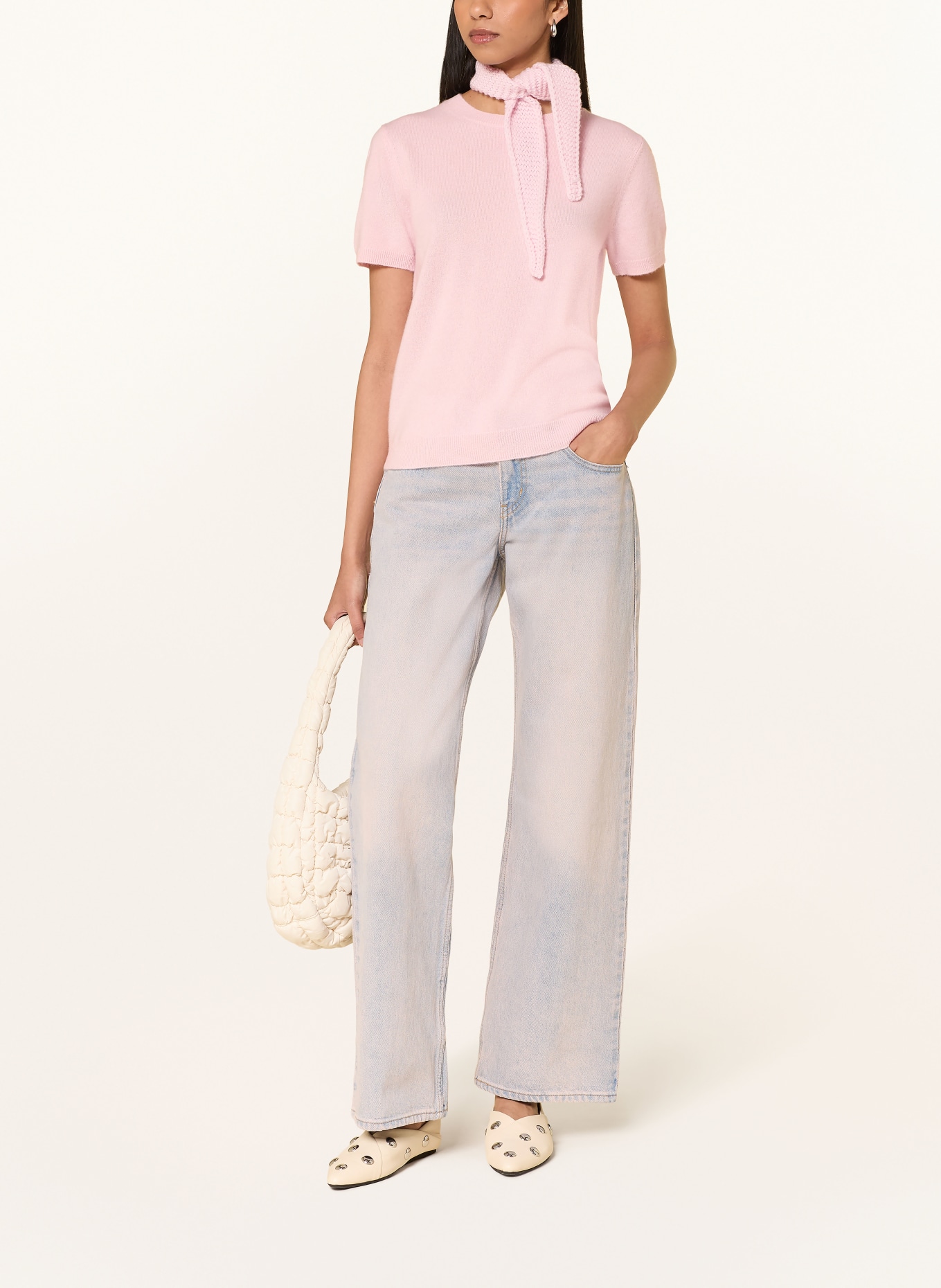 darling harbour Cashmere knit sweater: ROSE
