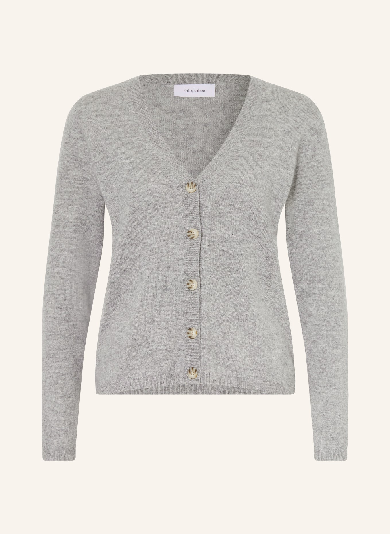 darling harbour Cashmere cardigan: GREY MELANGE