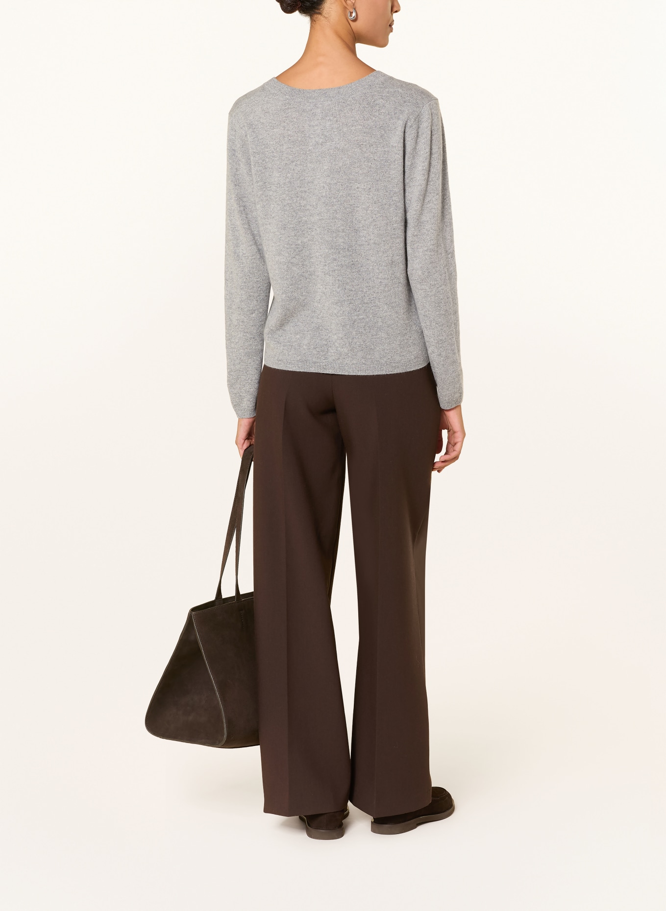 darling harbour Cashmere cardigan: GREY MELANGE