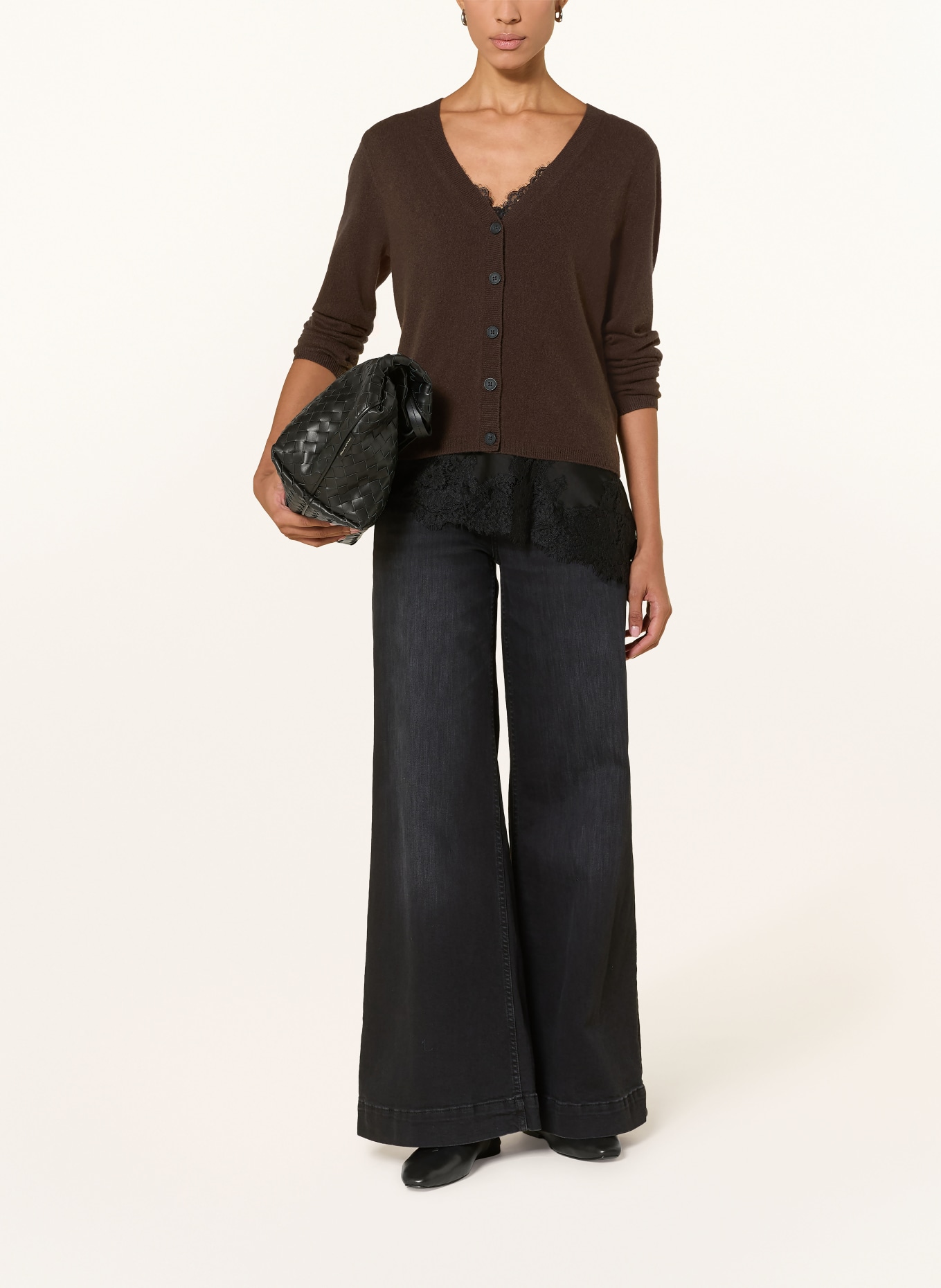 darling harbour Cardigan din cașmir: DARK BROWN