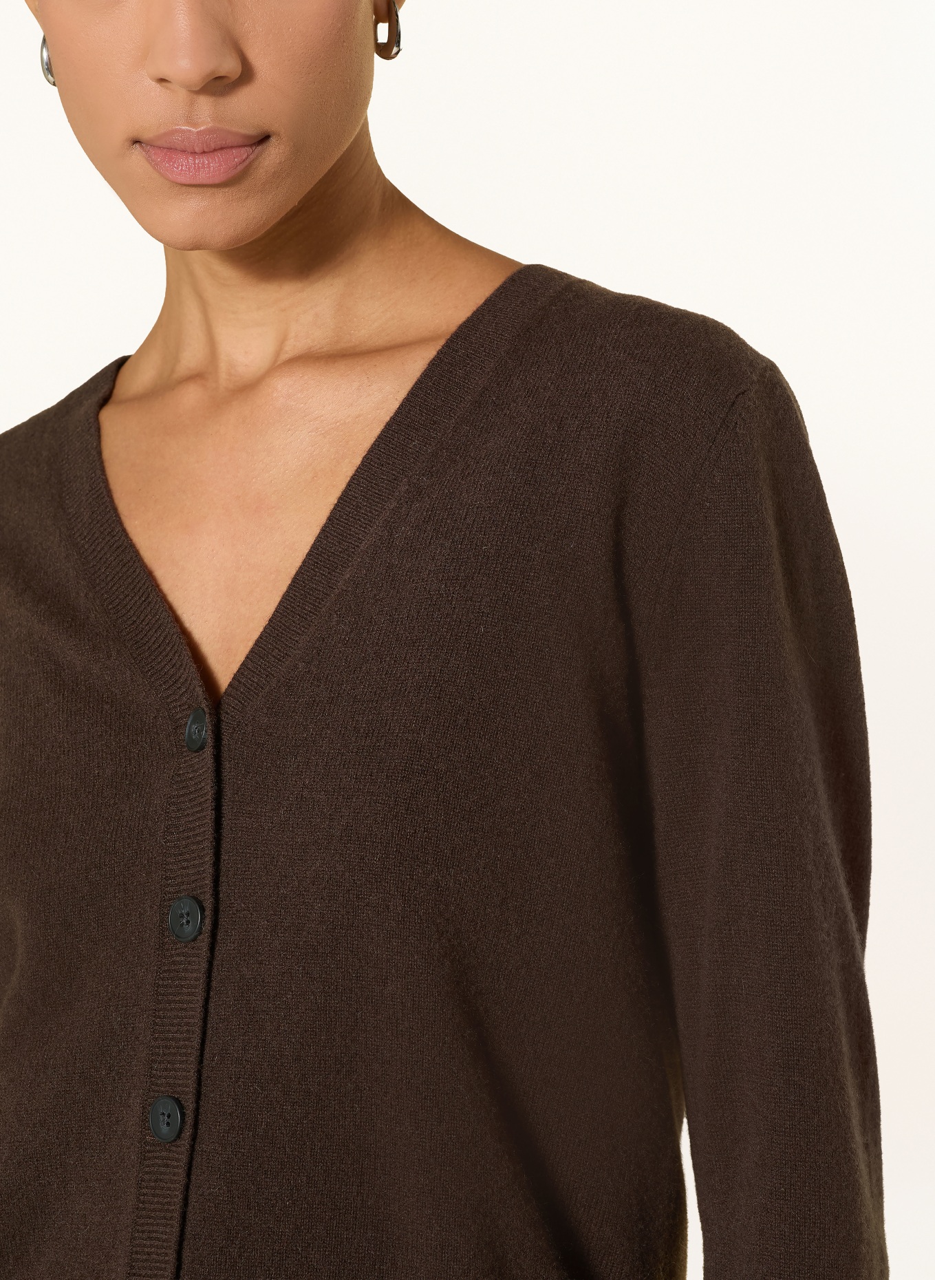 darling harbour Cardigan din cașmir: DARK BROWN