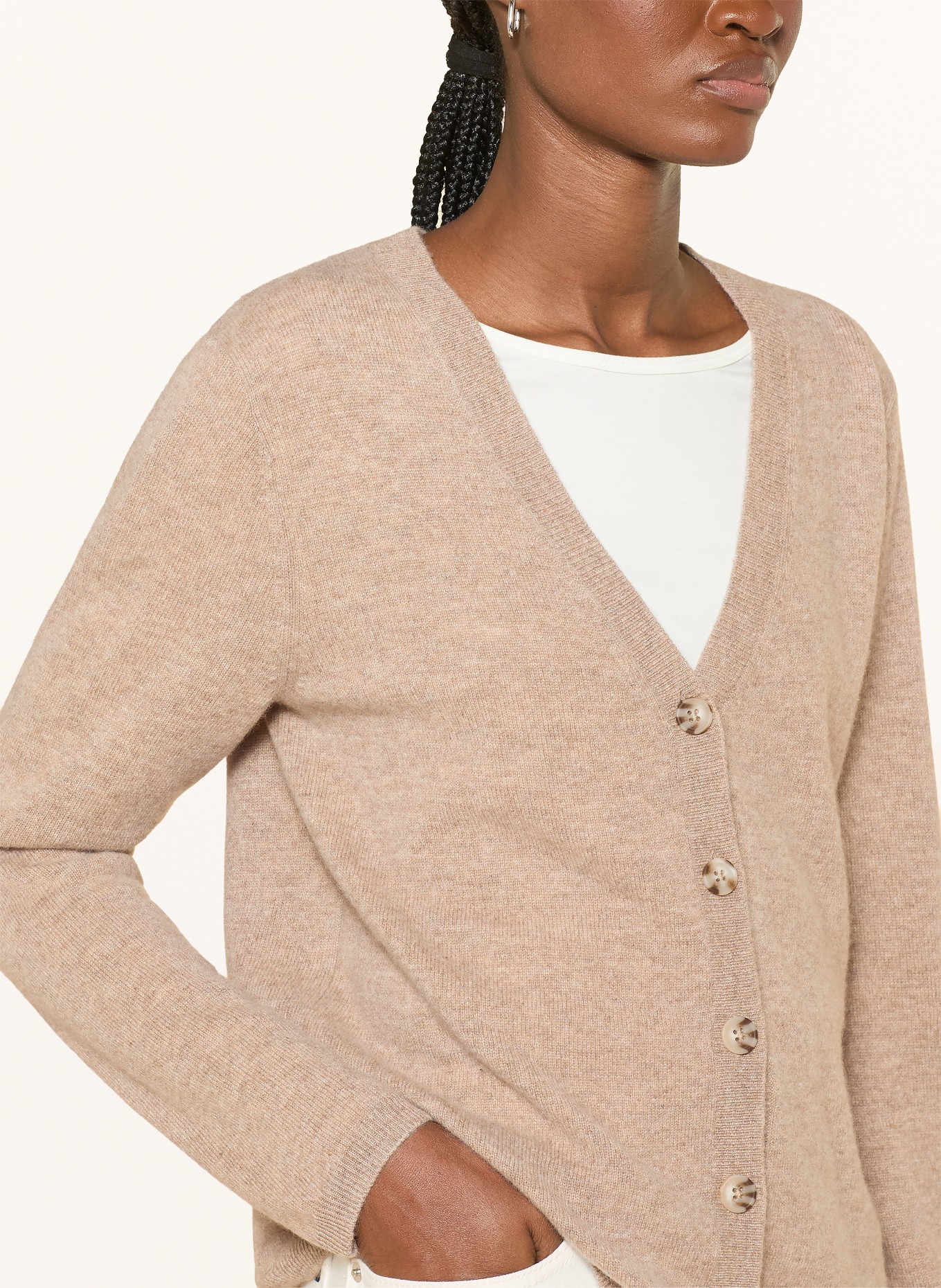 darling harbour Kasjmier vest: GREIGE MELANGE
