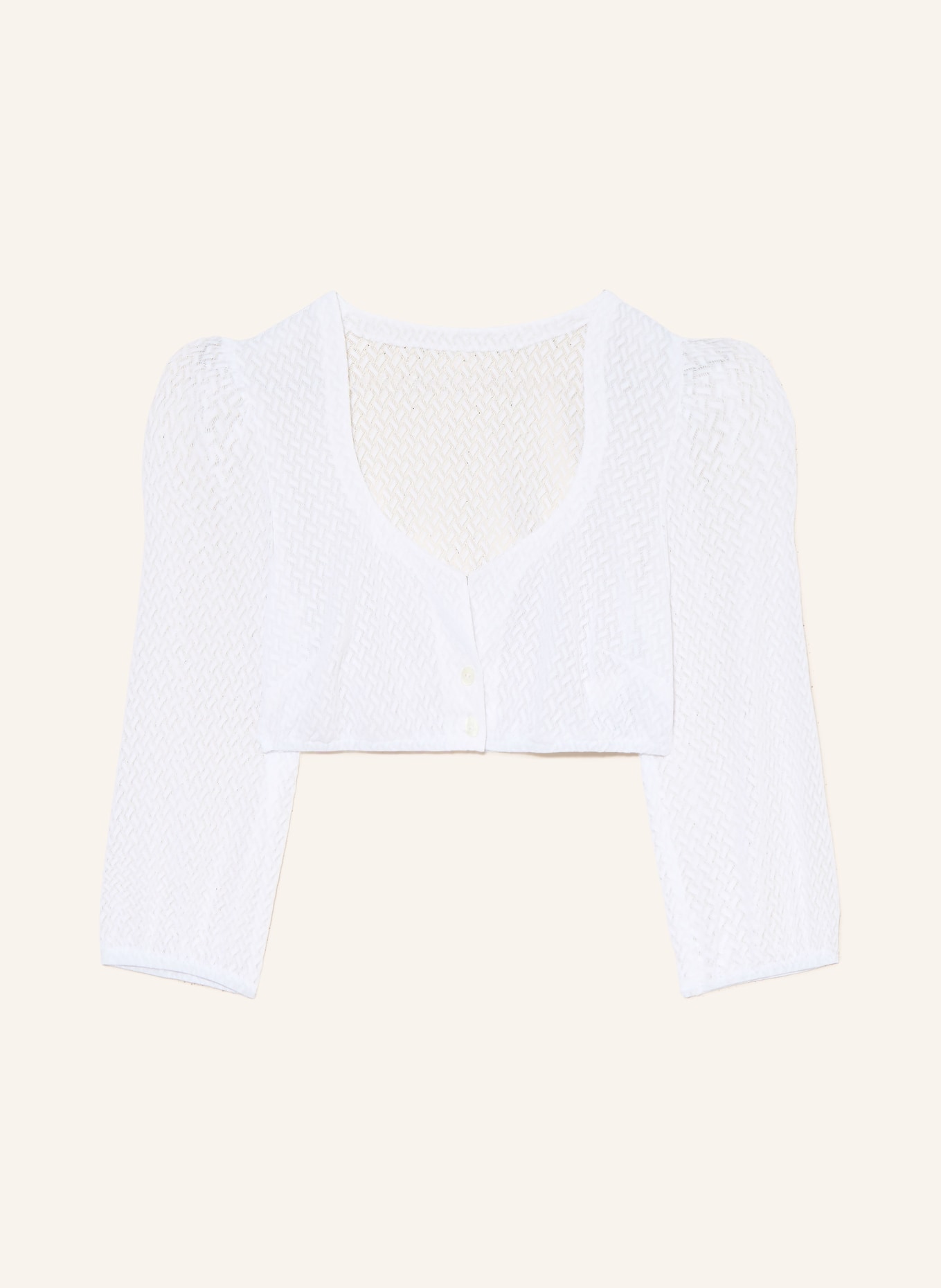 WALDORFF Dirndlbluse mit 3/4-Arm: WEISS