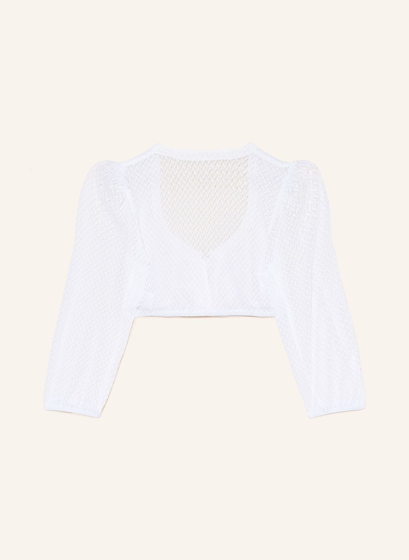 WALDORFF Dirndlbluse mit 3/4-Arm: WEISS