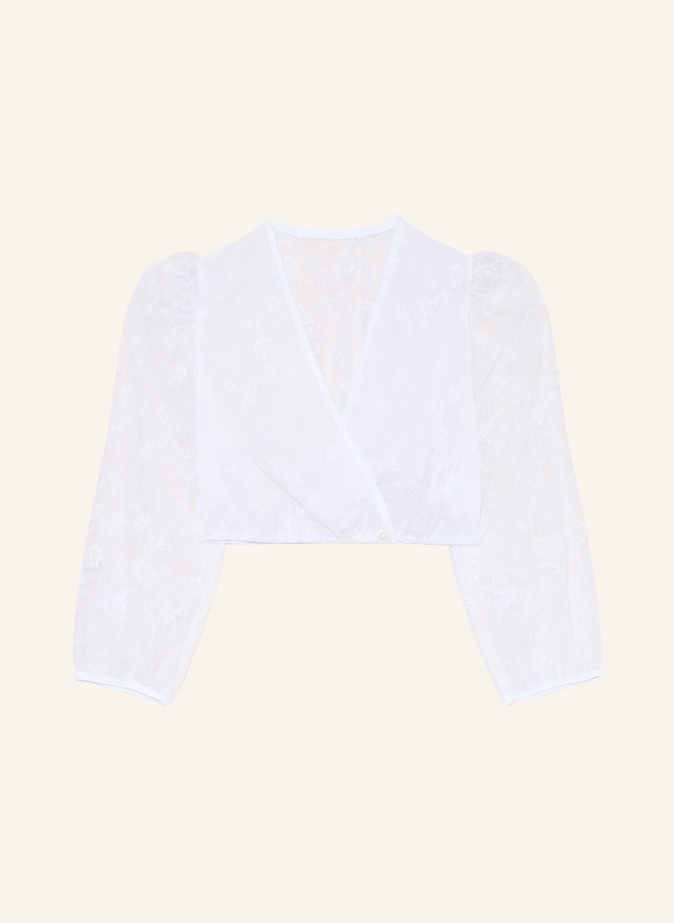 WALDORFF Dirndlbluse mit 3/4-Arm: WEISS