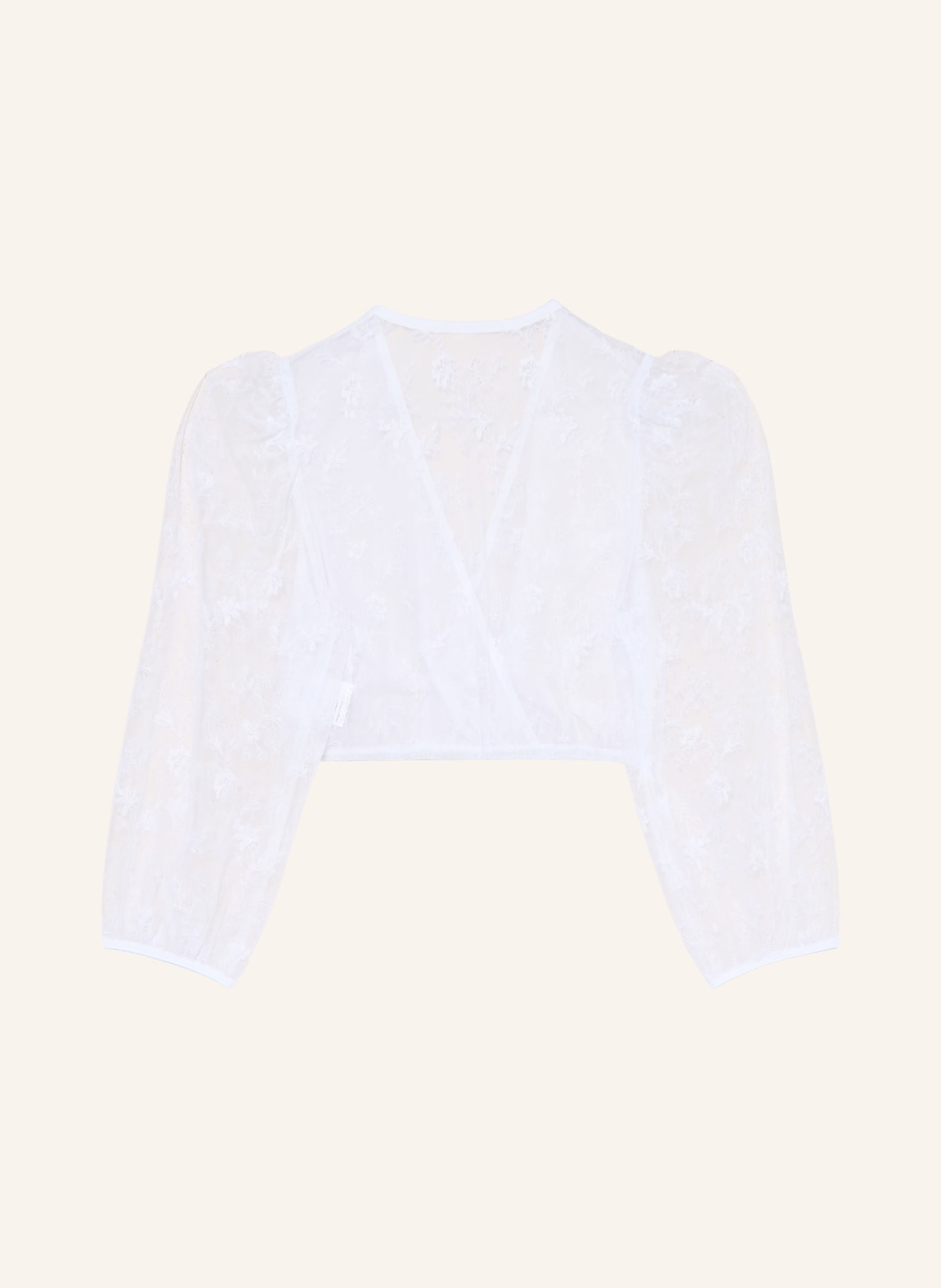 WALDORFF Dirndlbluse mit 3/4-Arm: WEISS