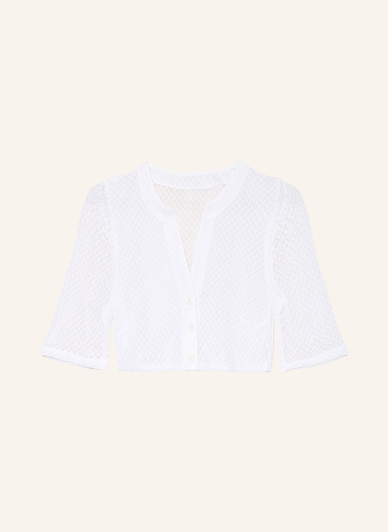 WALDORFF Blouse dirndl en dentelle: BLANC