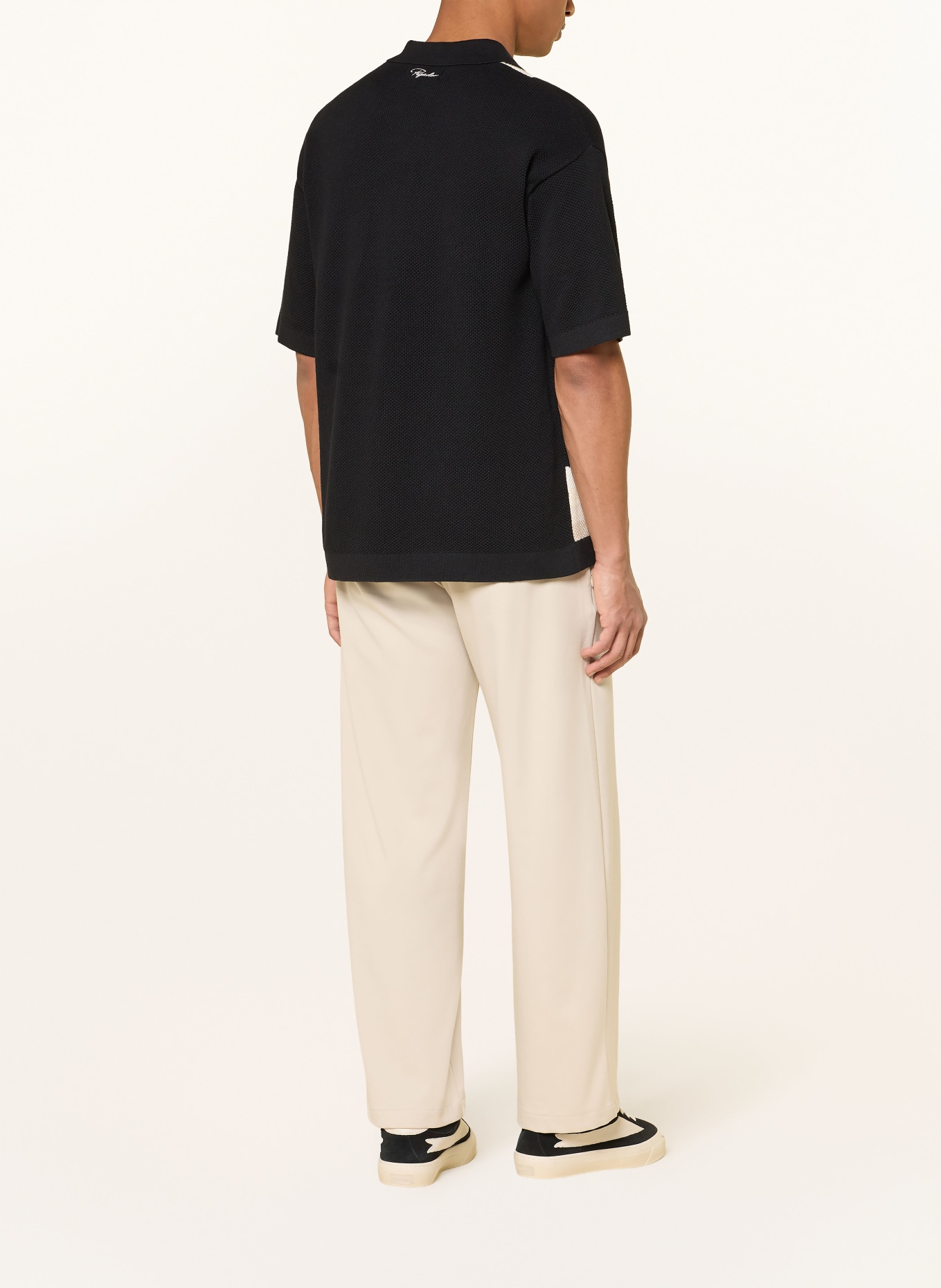 PEGADOR Strick-Poloshirt TELLERO: SCHWARZ / CREME