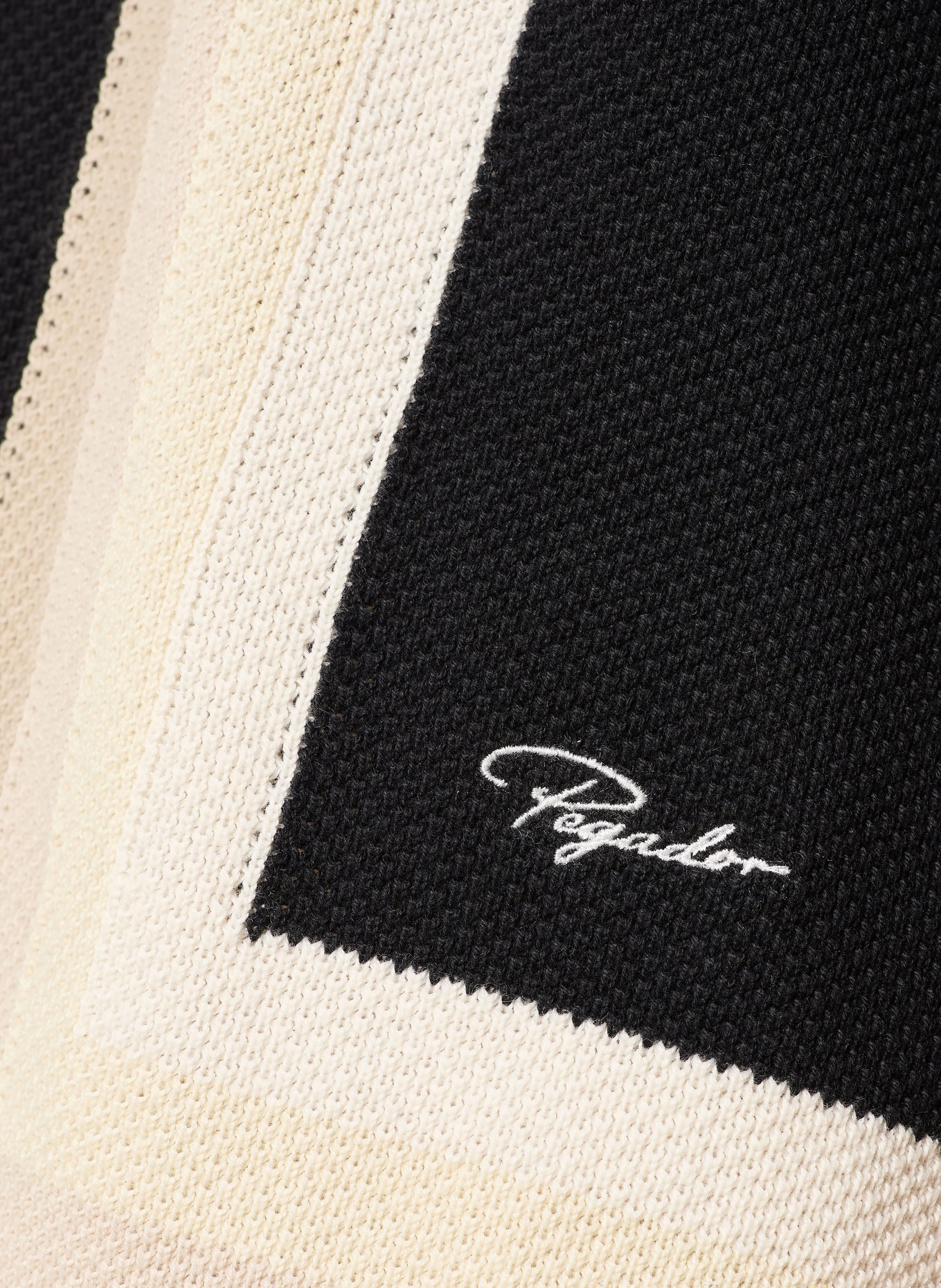 PEGADOR Strick-Poloshirt TELLERO: SCHWARZ / CREME