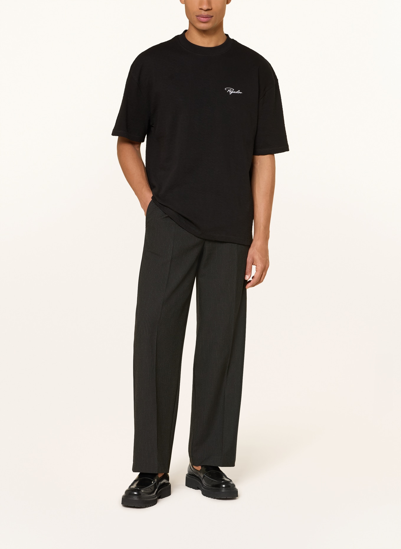 PEGADOR Oversized-Shirt SIGNAR: SCHWARZ