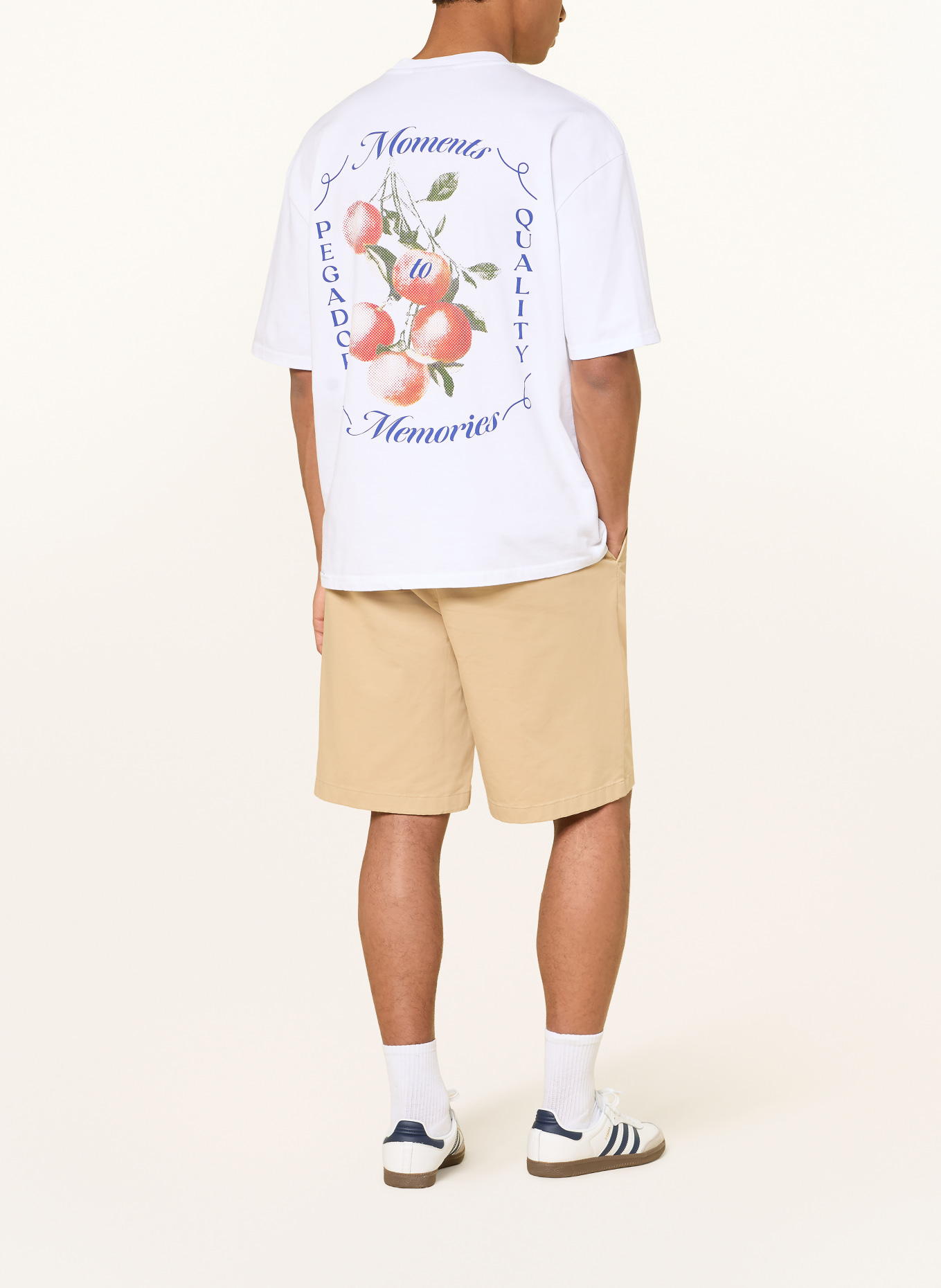 PEGADOR Oversized-Shirt FROMBORK: WEISS / GRÜN / BLAU