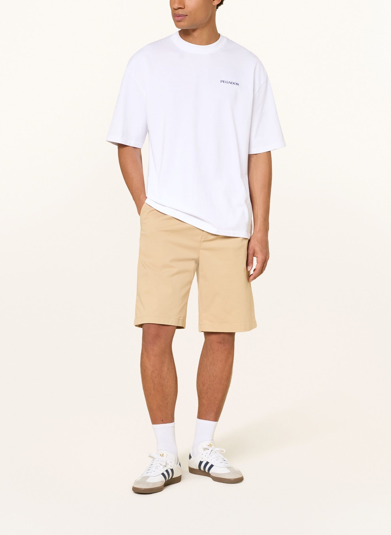 PEGADOR Oversized-Shirt FROMBORK: WEISS / GRÜN / BLAU