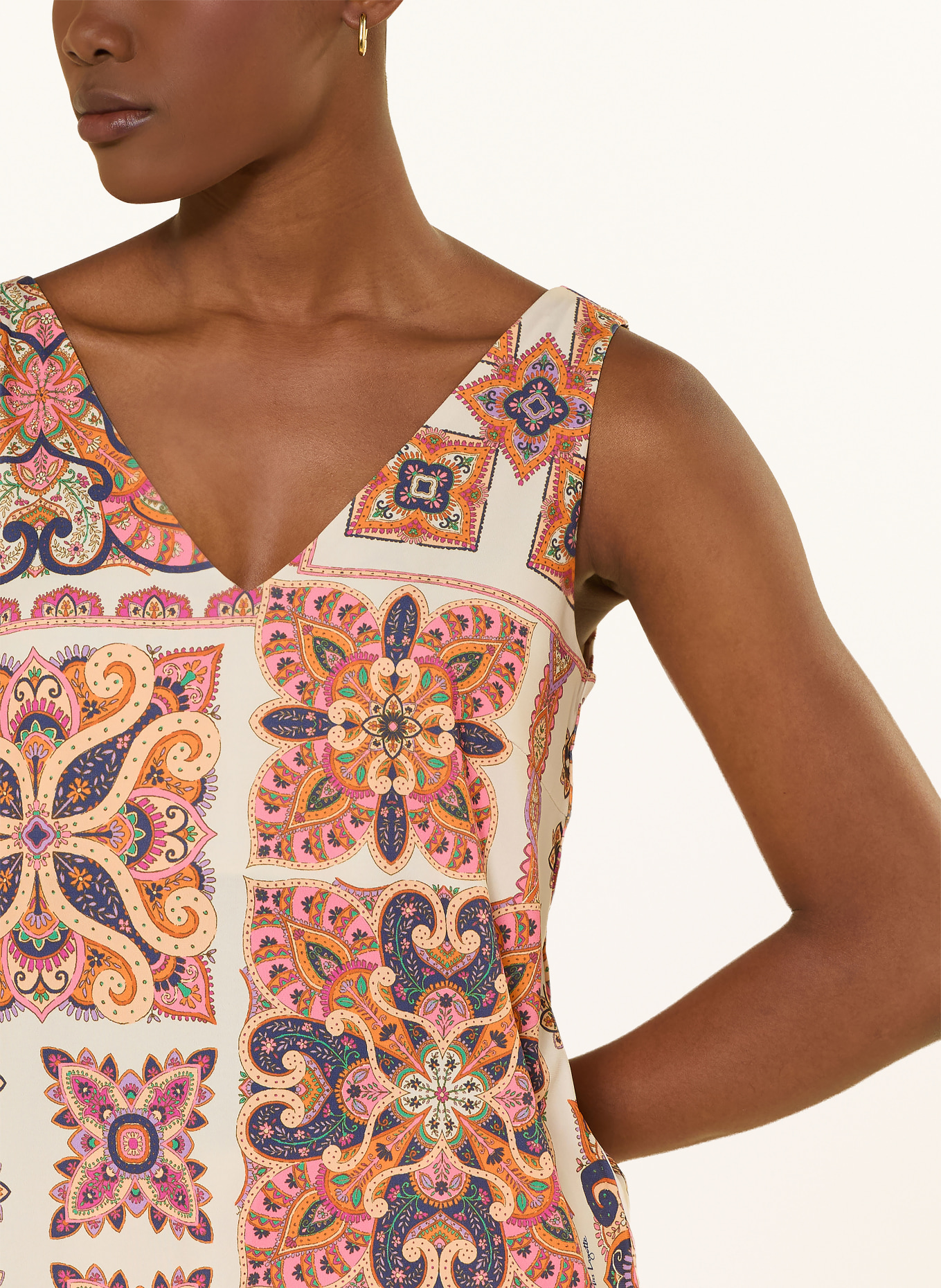 Miss Lagotte Haut: ÉCRU / ROSE FUCHSIA / ORANGE