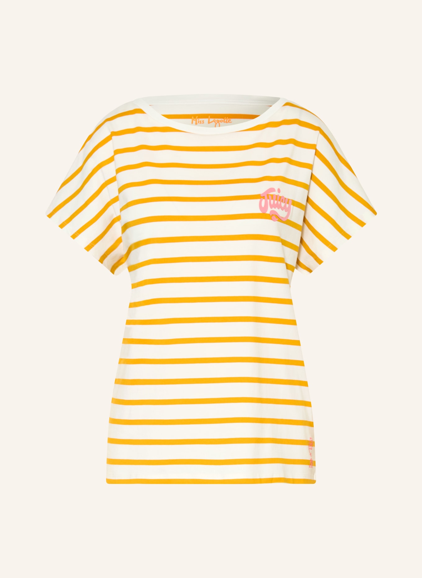 Miss Lagotte T-shirt: ECRU / DARK YELLOW