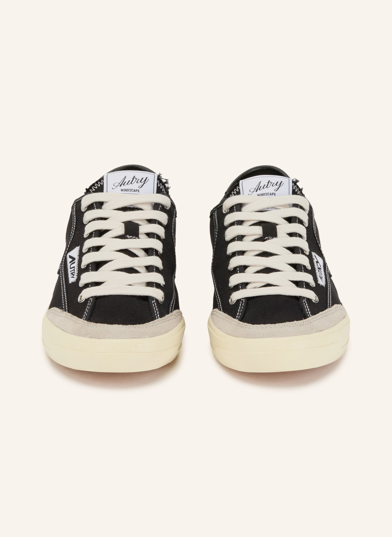 AUTRY Baskets WINDSCAPE LOW: NOIR / CRÈME / GRIS CLAIR
