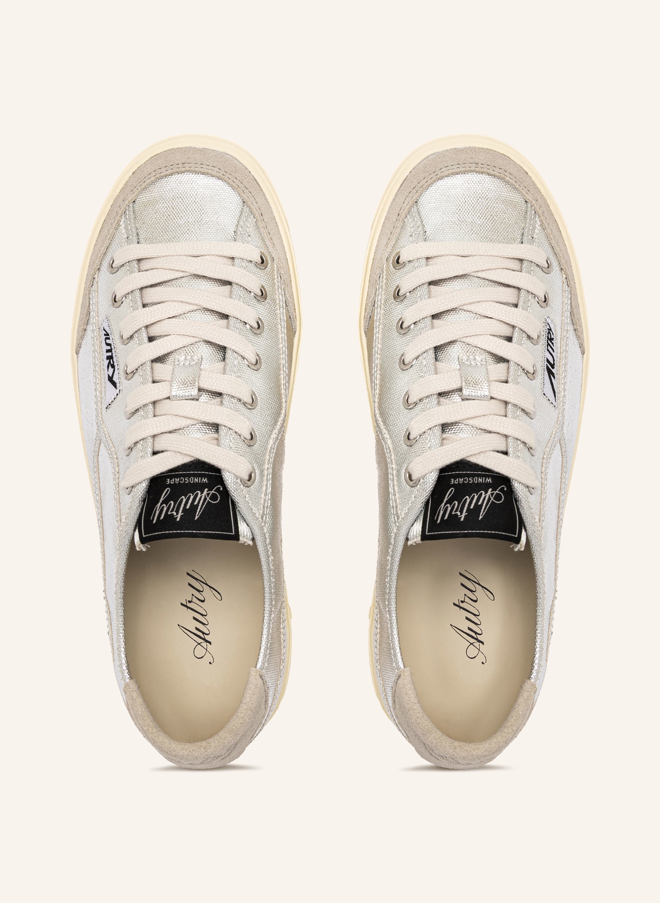 AUTRY Tenisky WINDSCAPE LOW CU: STŘÍBRNÁ / KRÉMOVÁ / ŠEDÁ