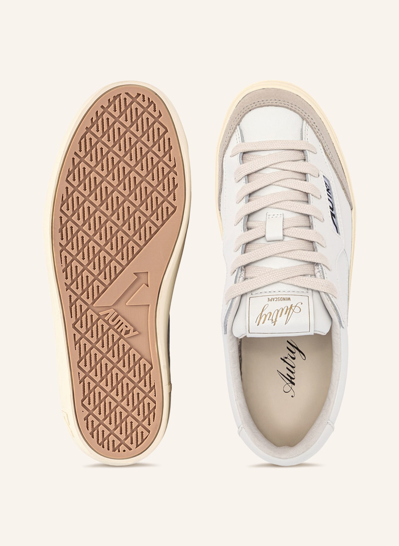 AUTRY Sneaker WINDSCAPE LOW UK: WEISS / HELLGRAU / SCHWARZ