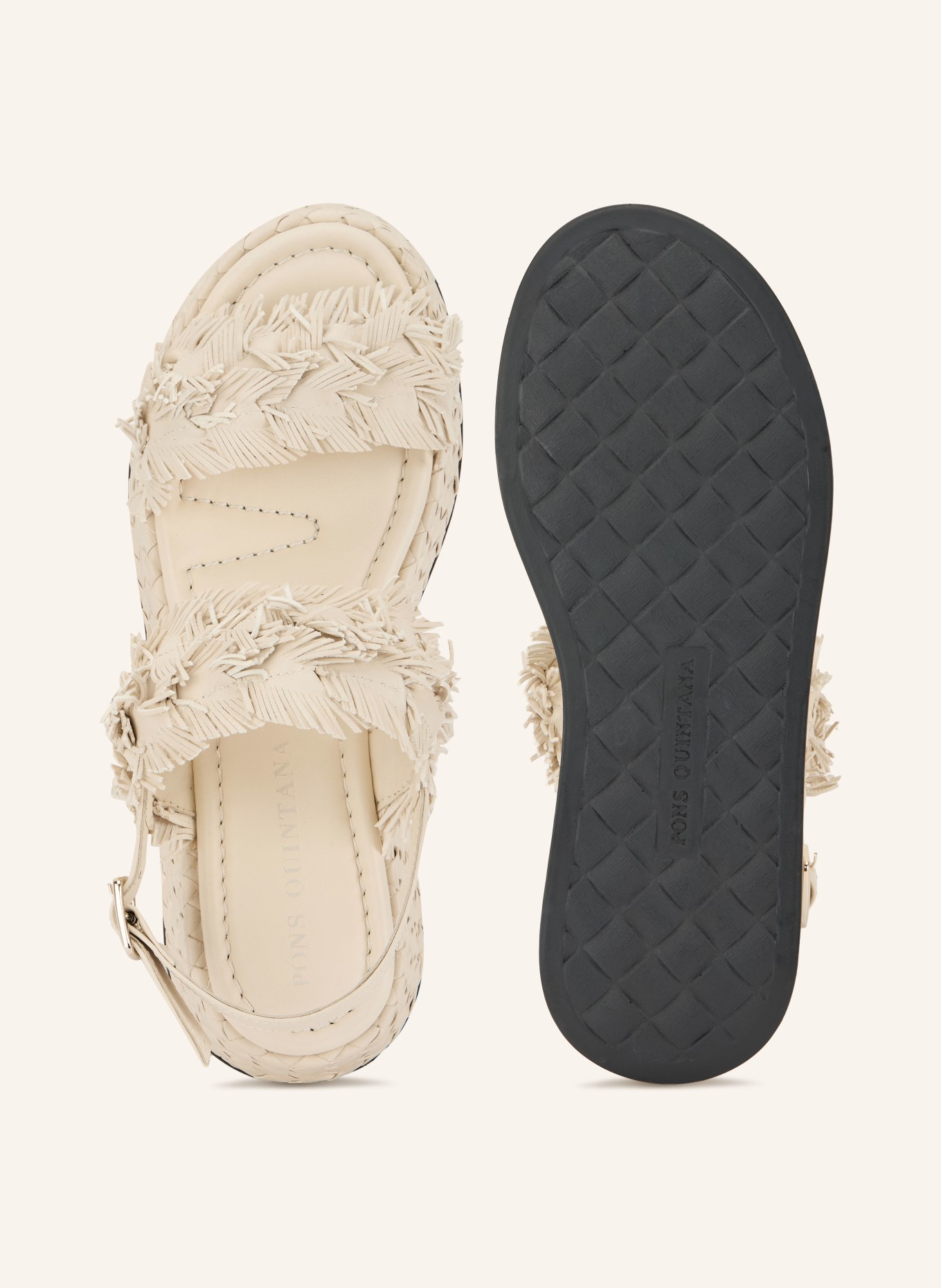 PONS QUINTANA Plateausandalen MAUI: LICHTGRIJS