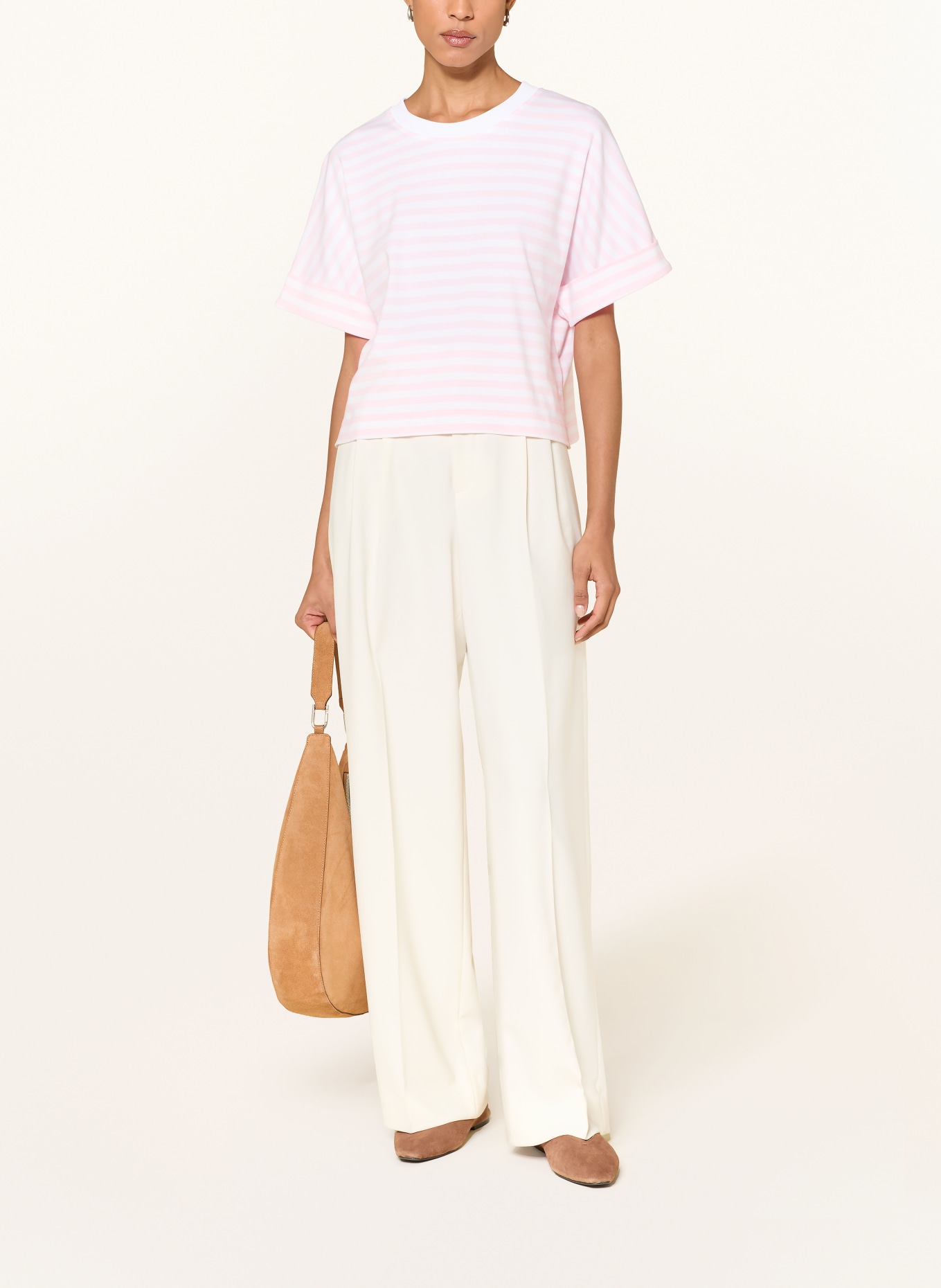 ZAÍDA T-Shirt: HELLROSA / WEISS