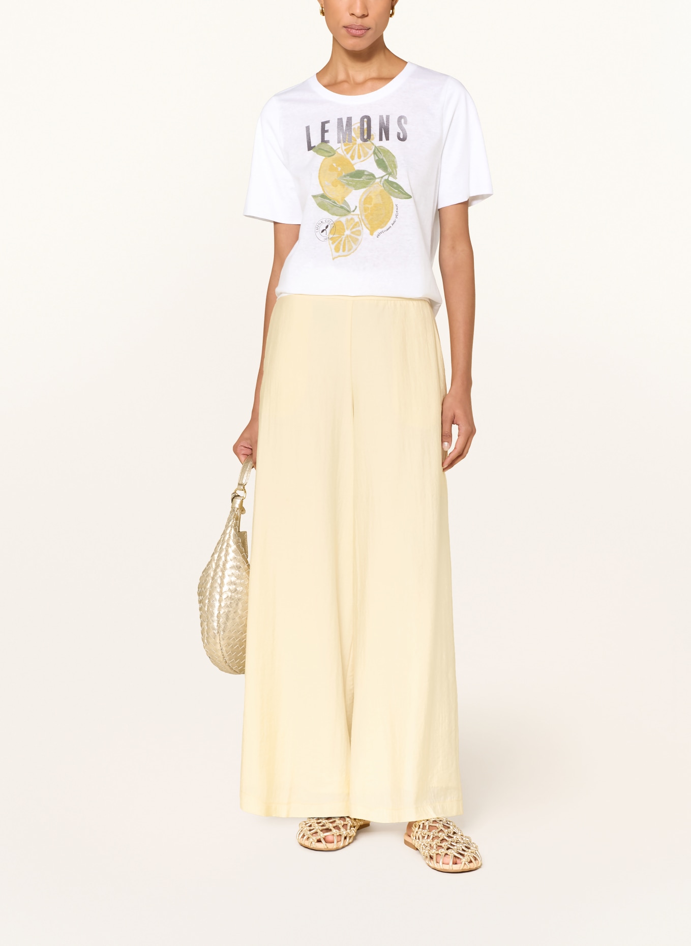 ZAÍDA T-shirt: BLANC / JAUNE FONCÉ / VERT