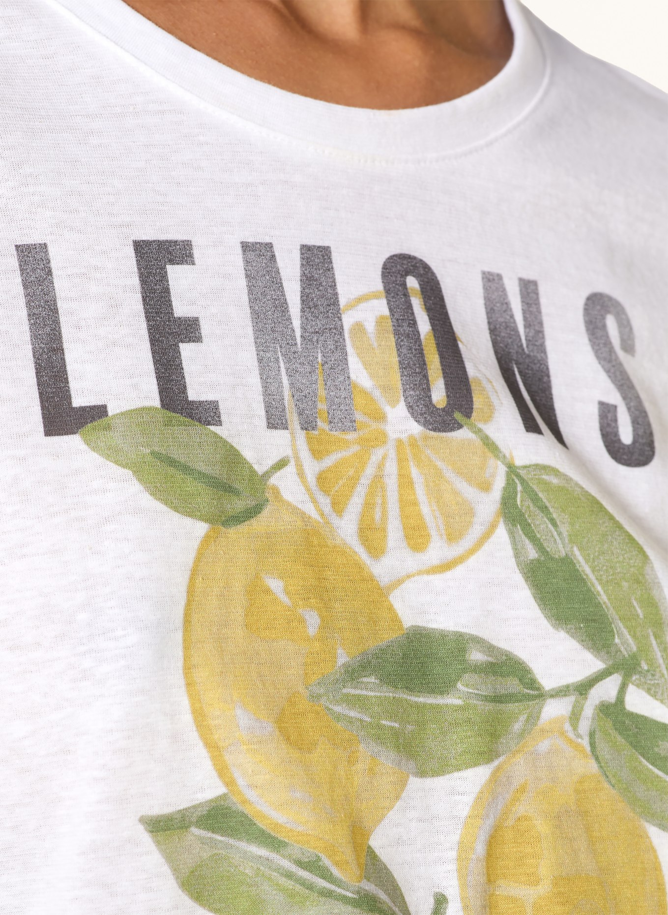 ZAÍDA T-shirt: BLANC / JAUNE FONCÉ / VERT