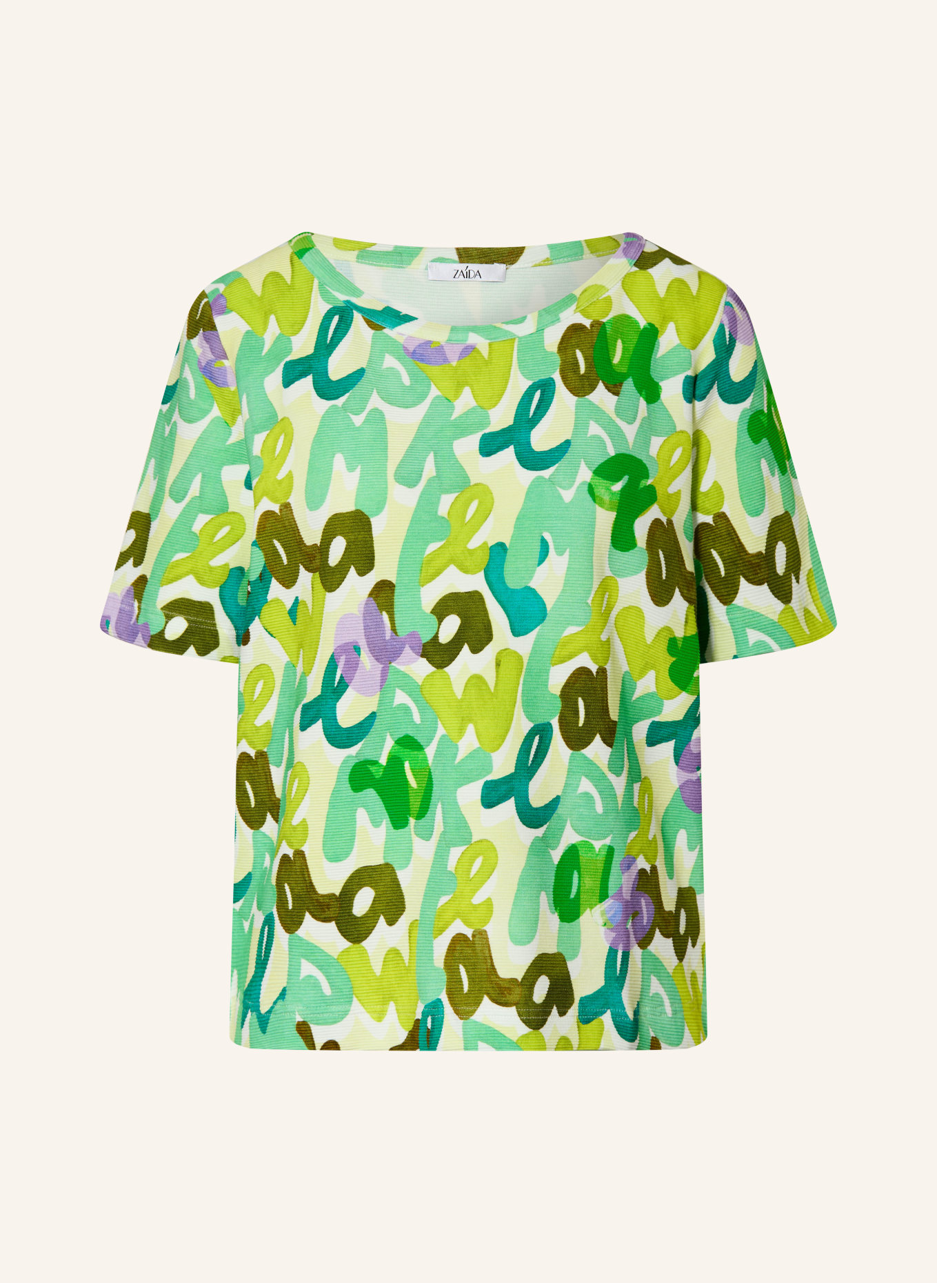 ZAÍDA koszulka: BIAŁY / LILA / MIĘTOWY