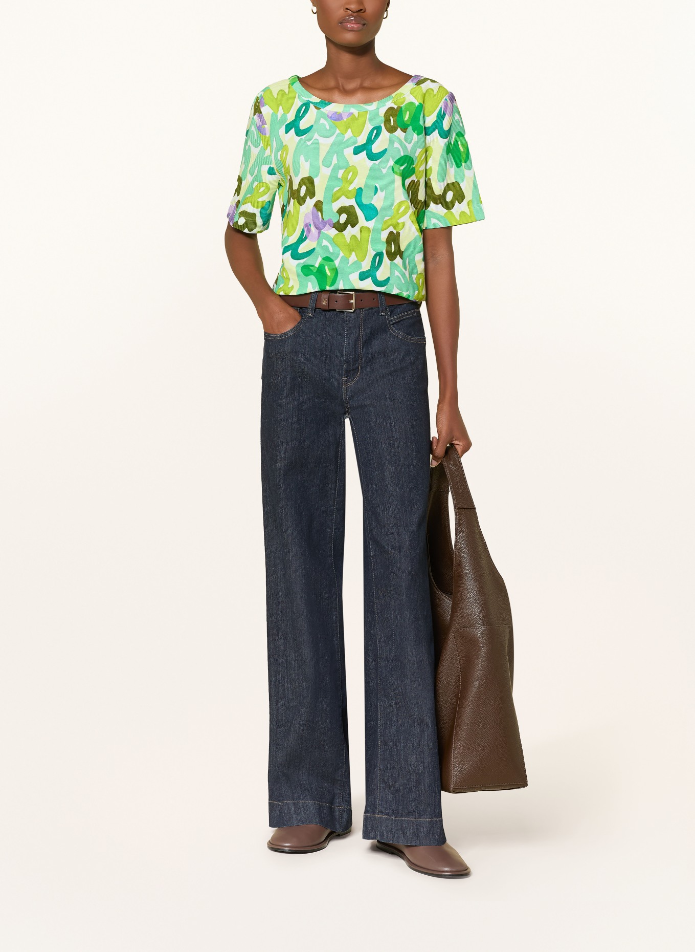 ZAÍDA koszulka: BIAŁY / LILA / MIĘTOWY