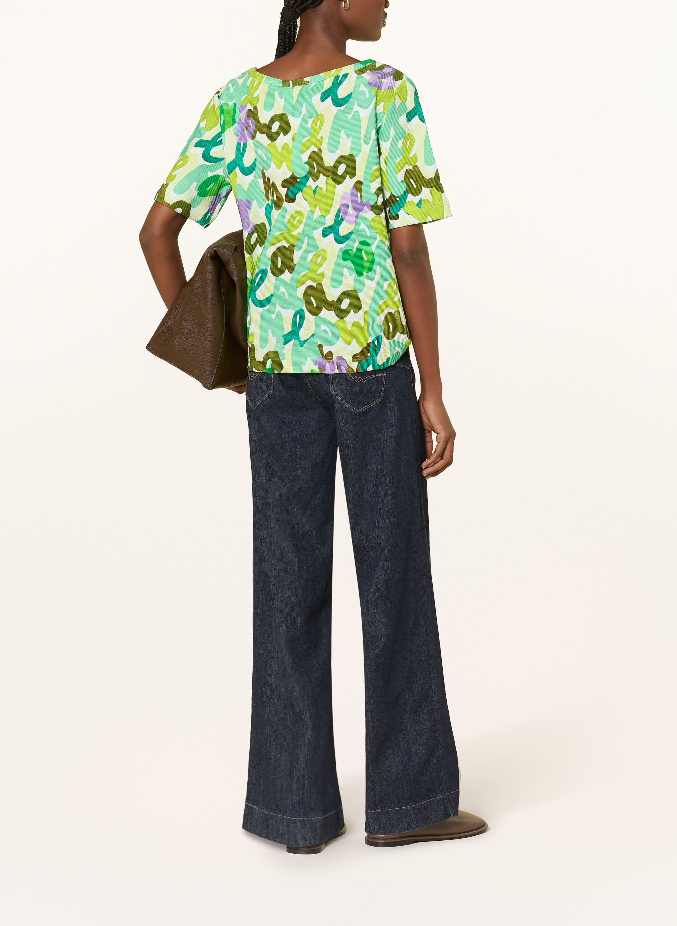 ZAÍDA koszulka: BIAŁY / LILA / MIĘTOWY